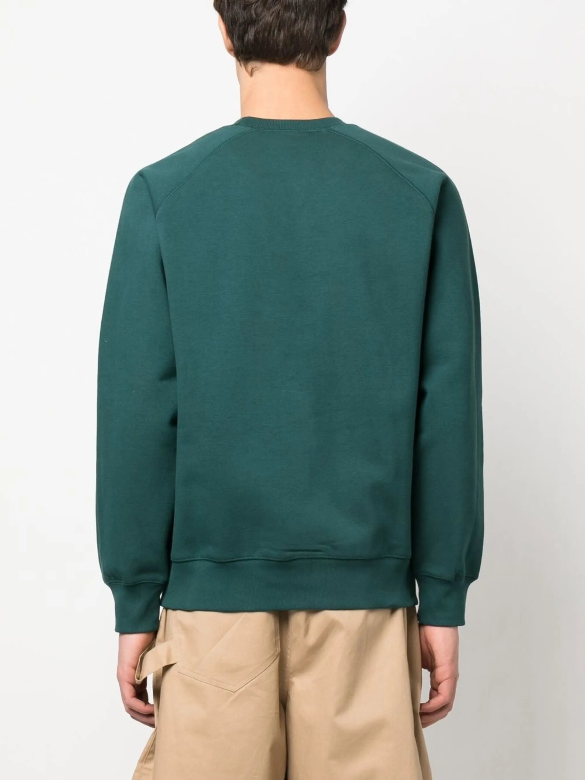 logo-patch crew neck sweatshirt