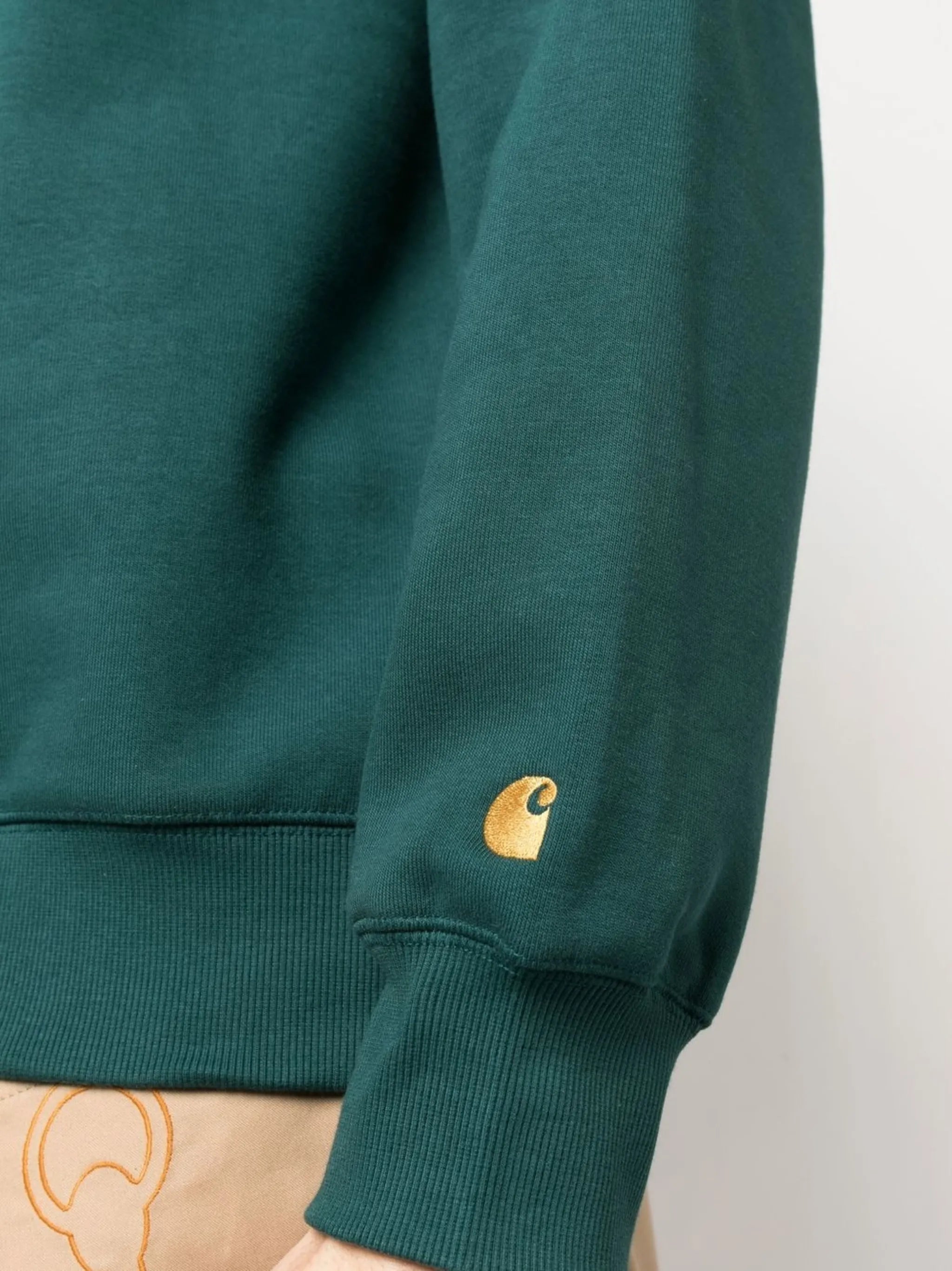 logo-patch crew neck sweatshirt