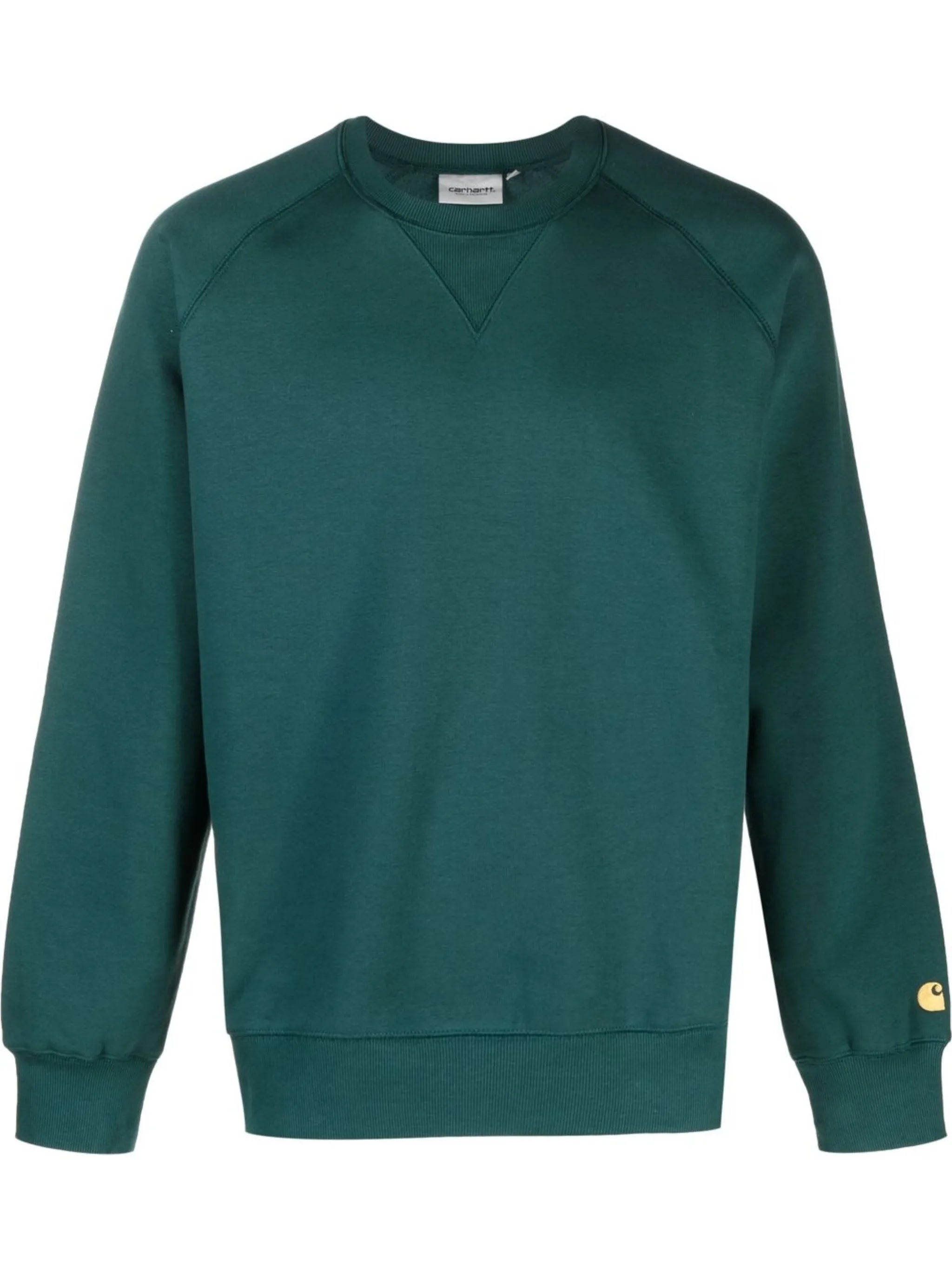 logo-patch crew neck sweatshirt