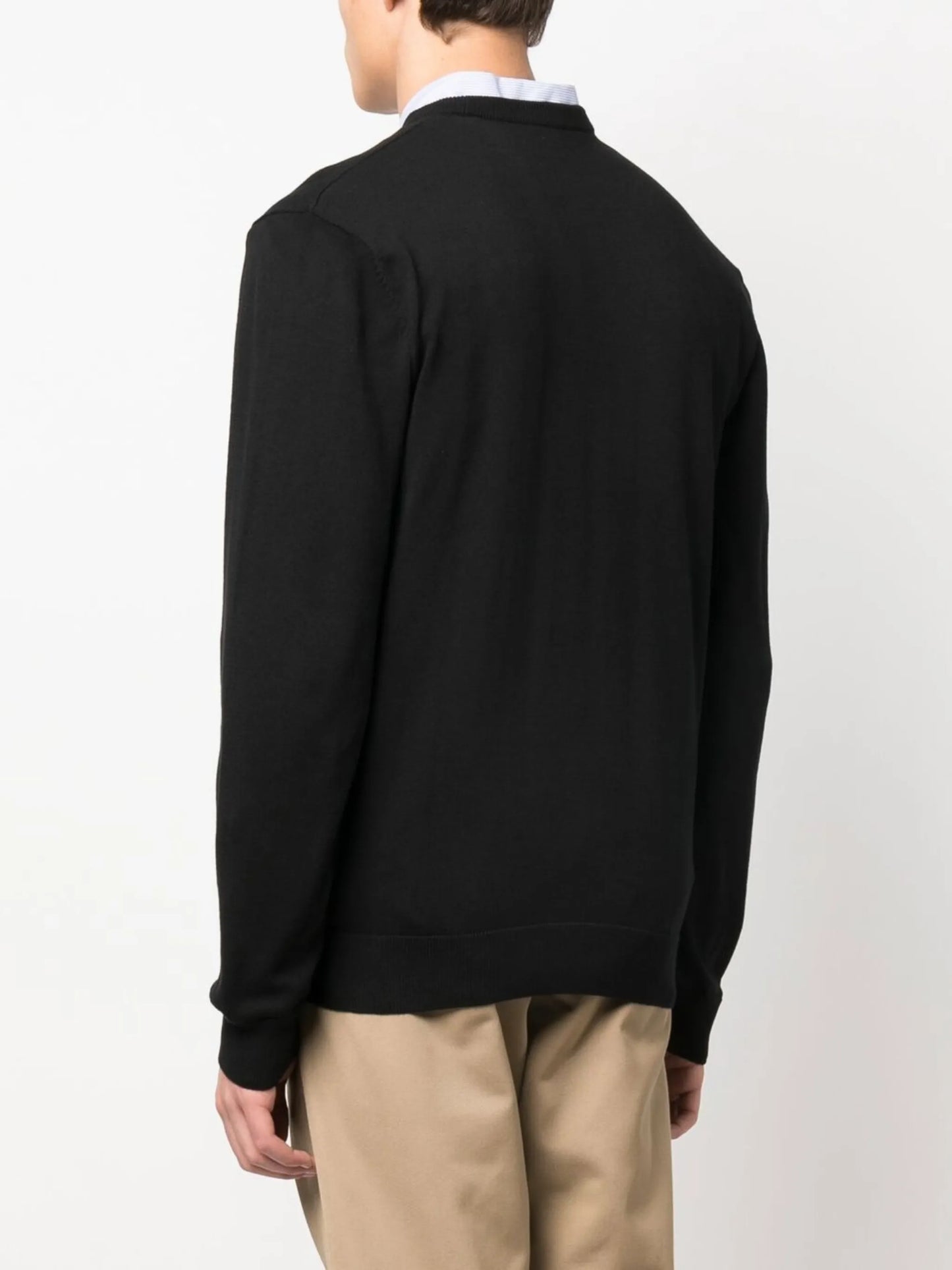 logo-embroidered crew neck jumper
