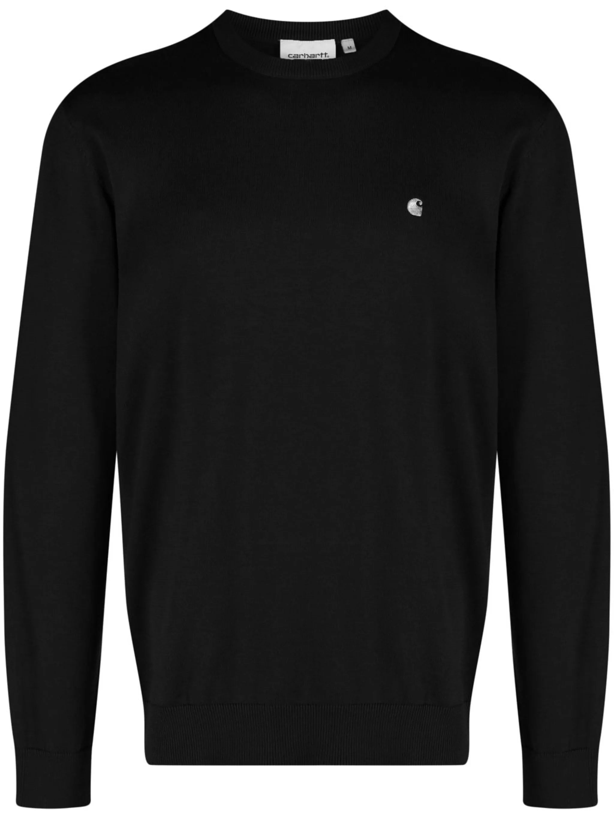 logo-embroidered crew neck jumper