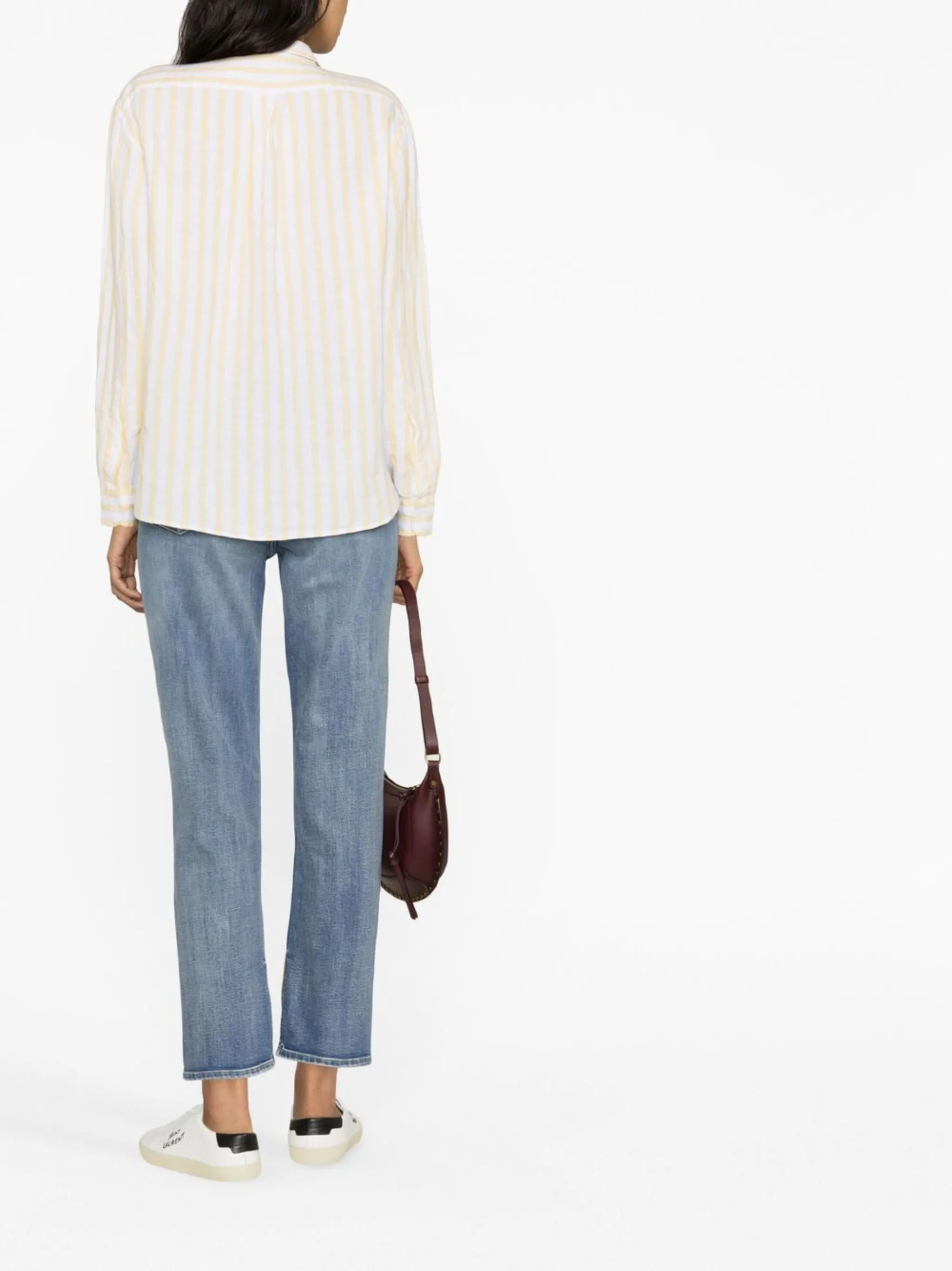 striped cotton button-up shirt