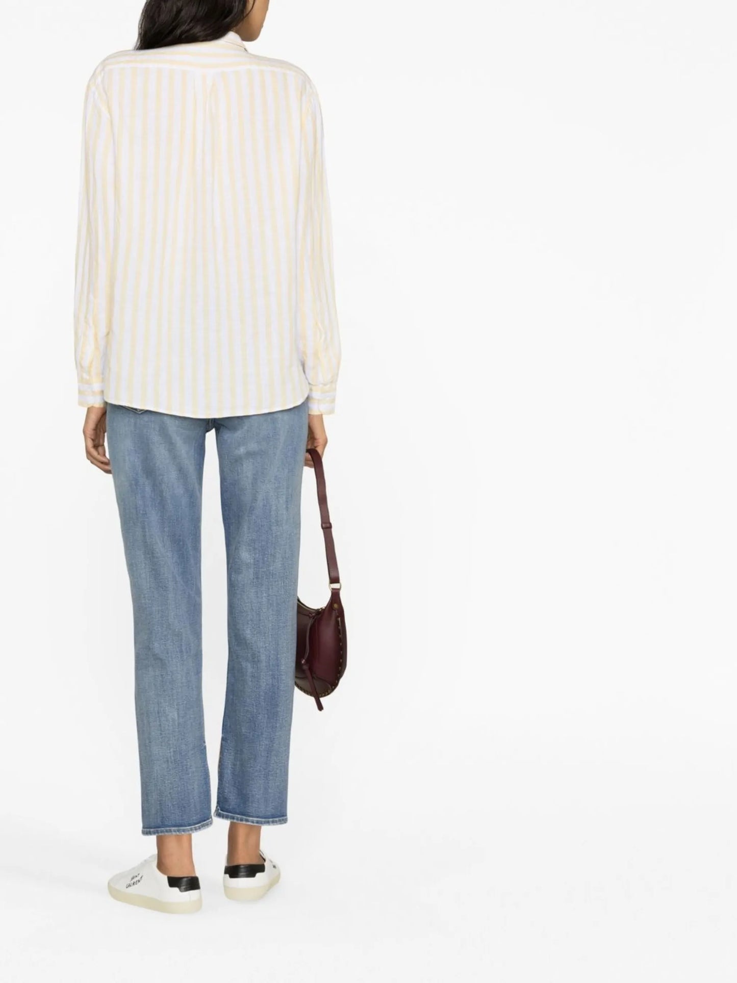 striped cotton button-up shirt