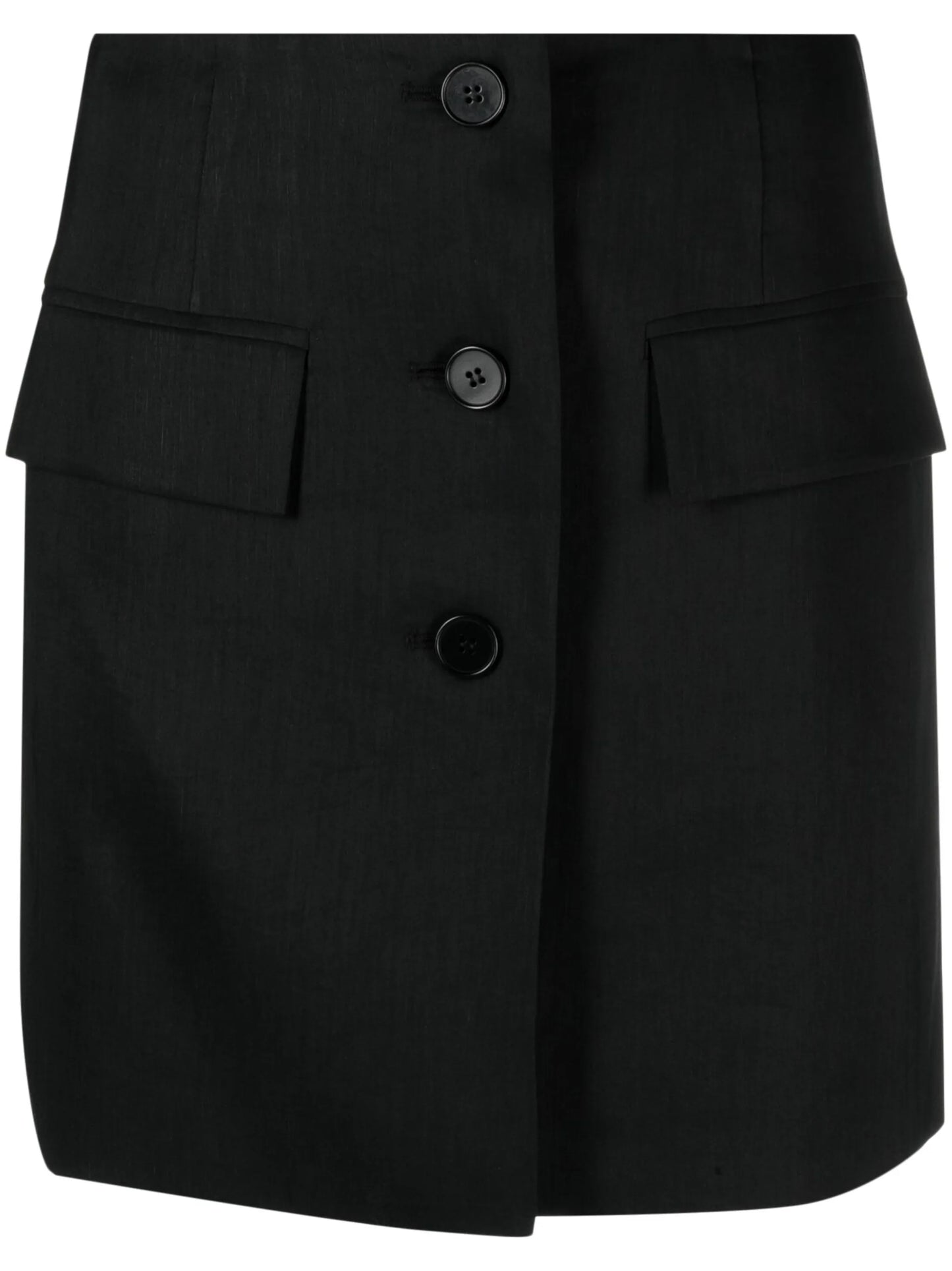 low-rise button-up skirt