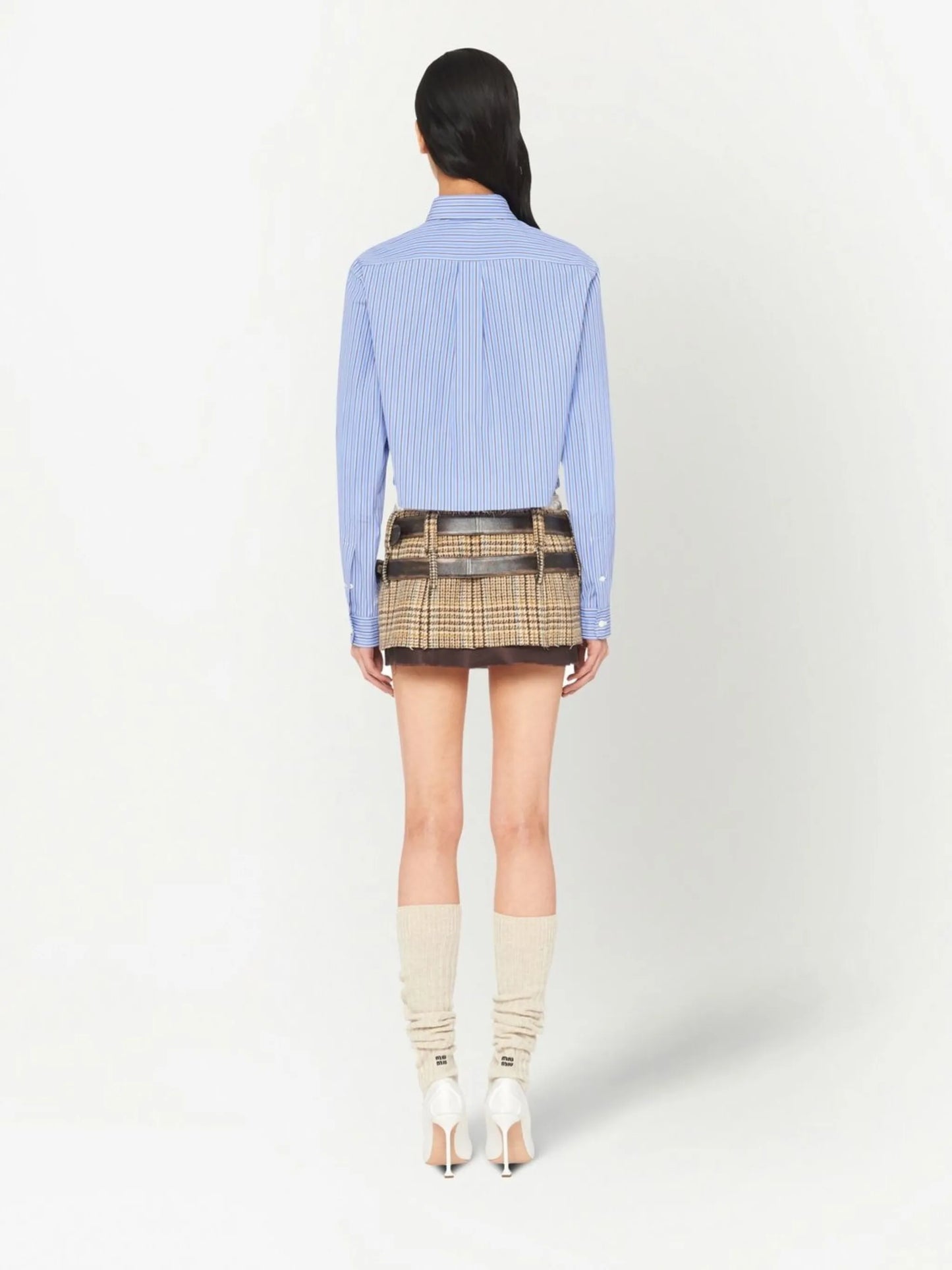 striped cropped shirt