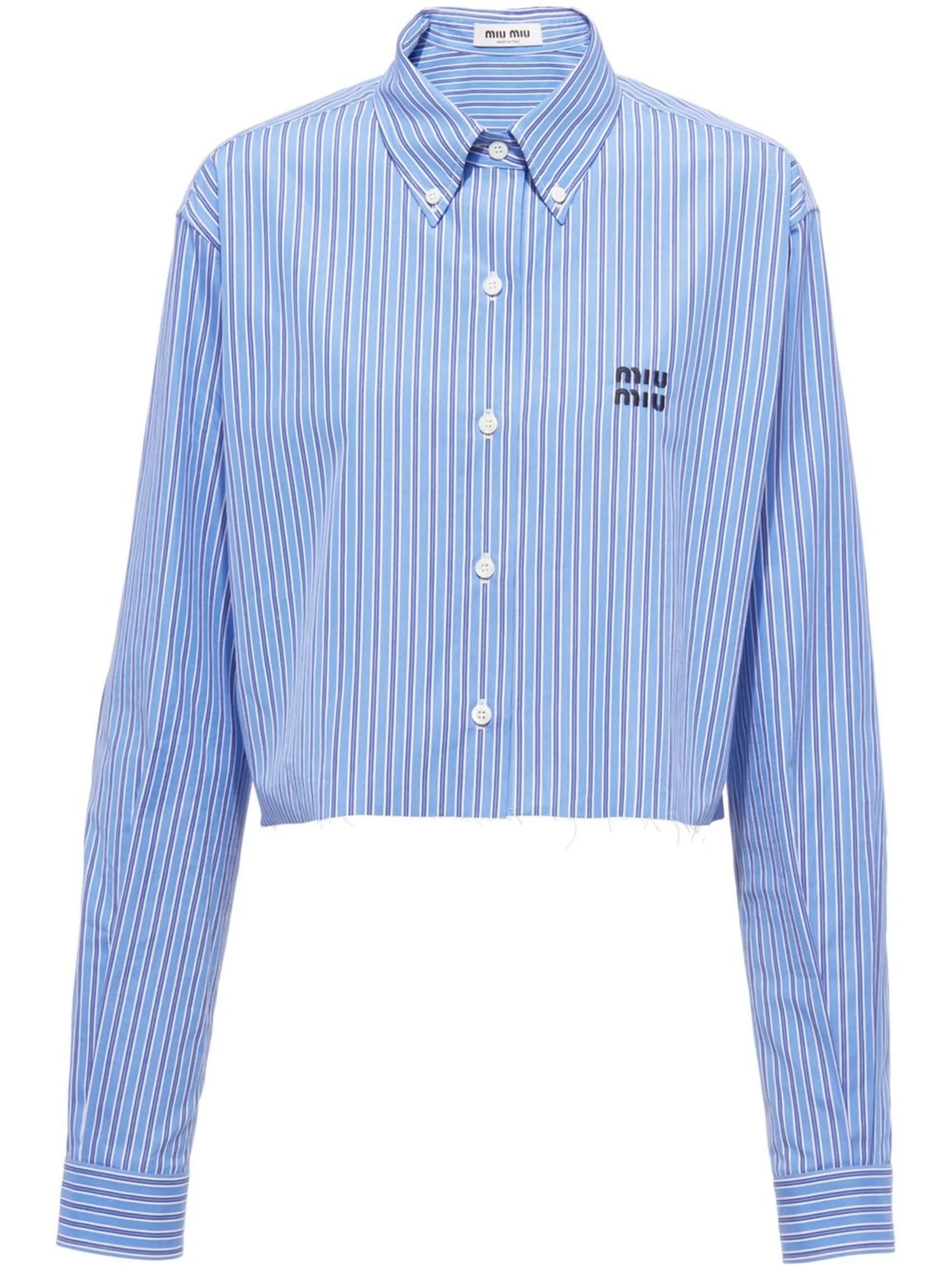 striped cropped shirt