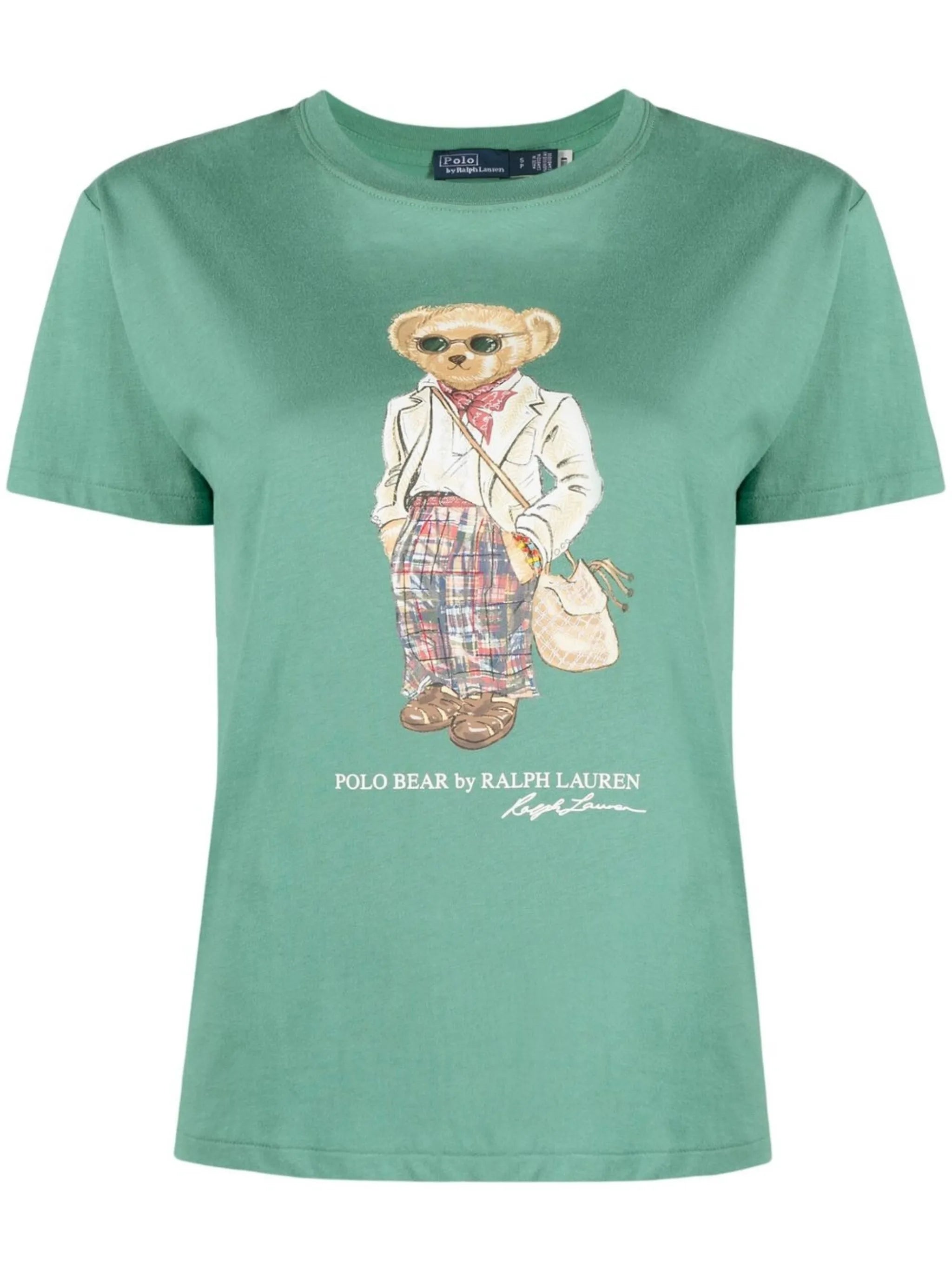 teddy-print cotton T-shirt