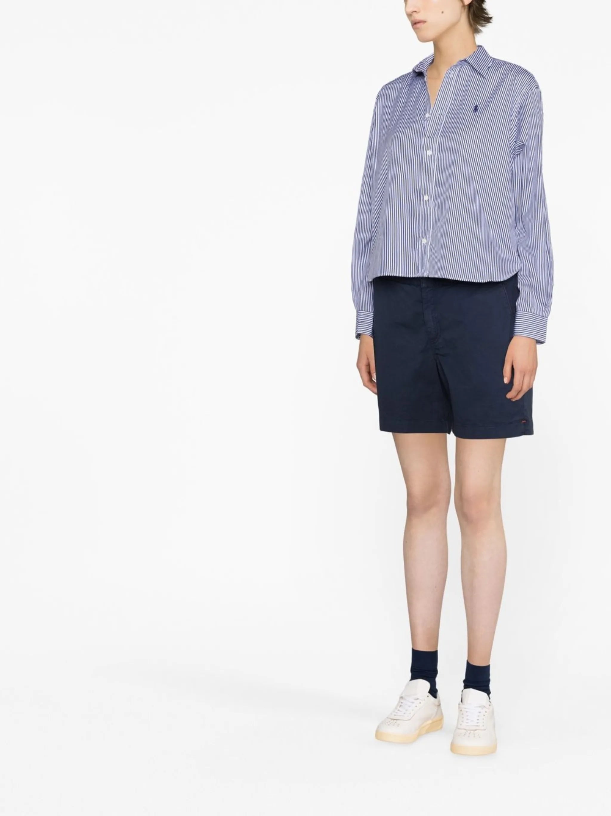 striped cotton button-up shirt