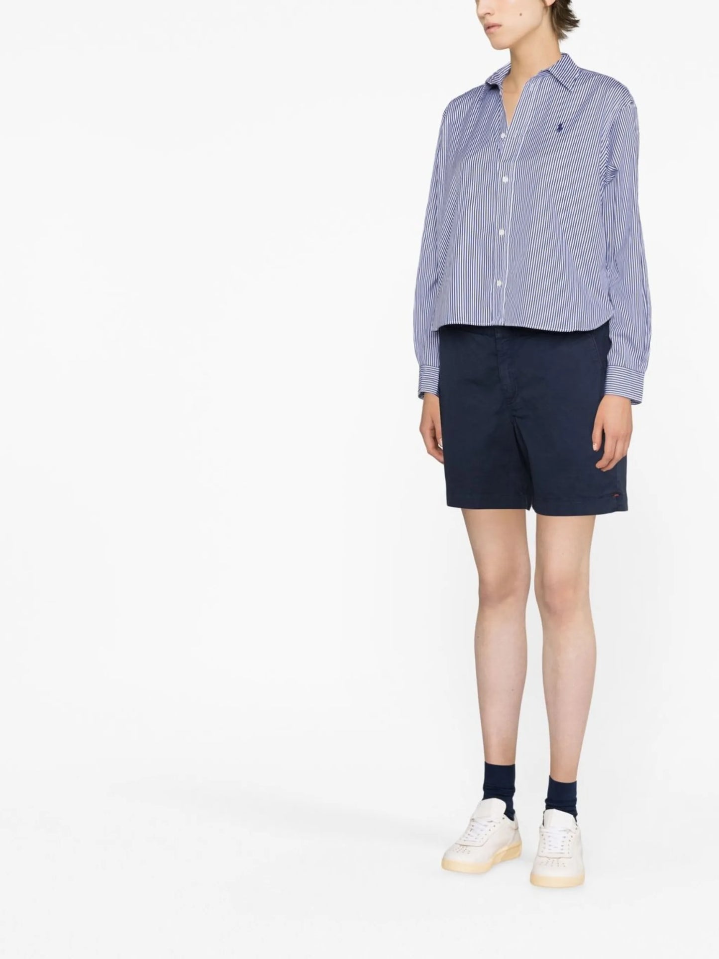 striped cotton button-up shirt