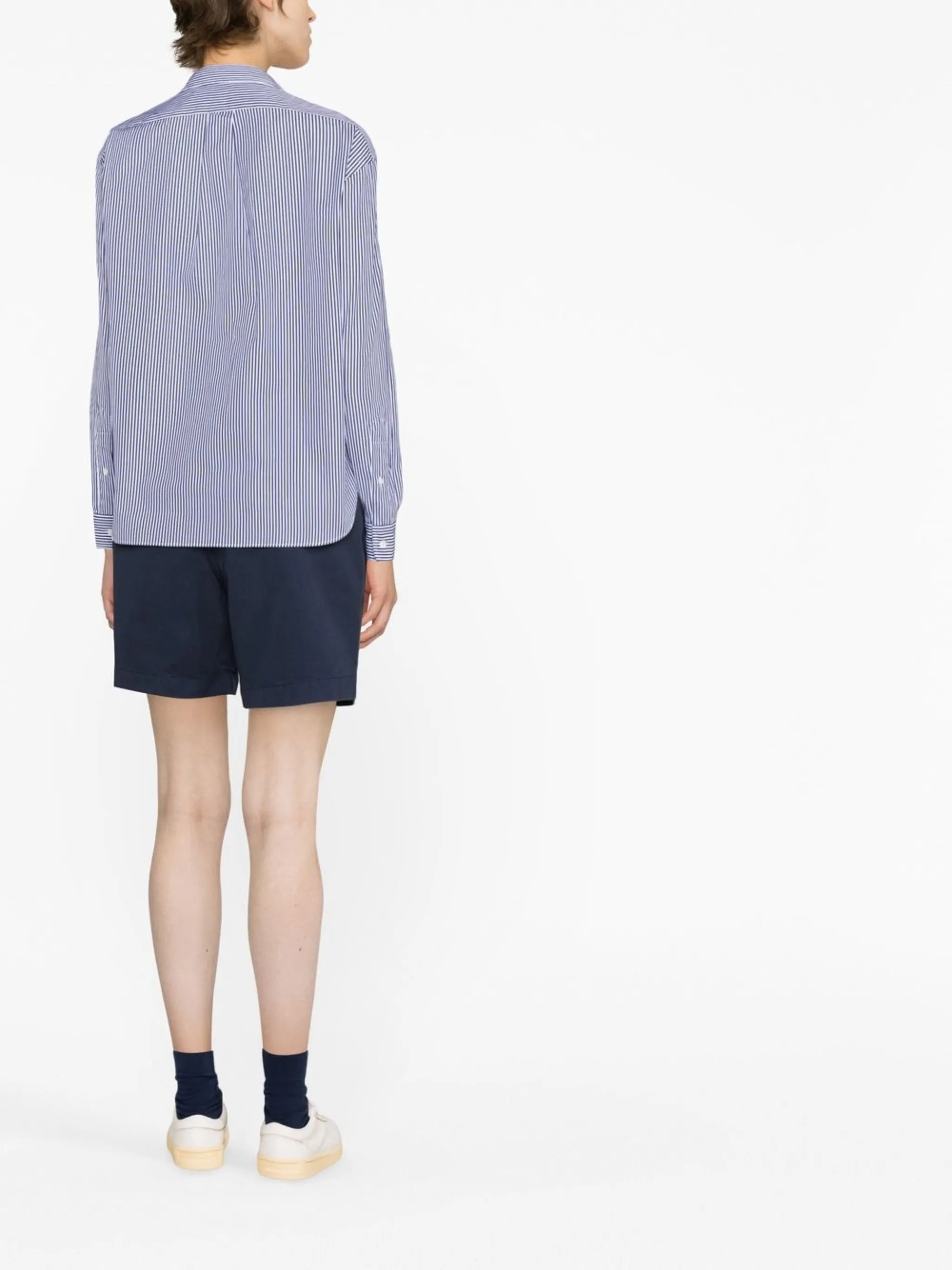 striped cotton button-up shirt