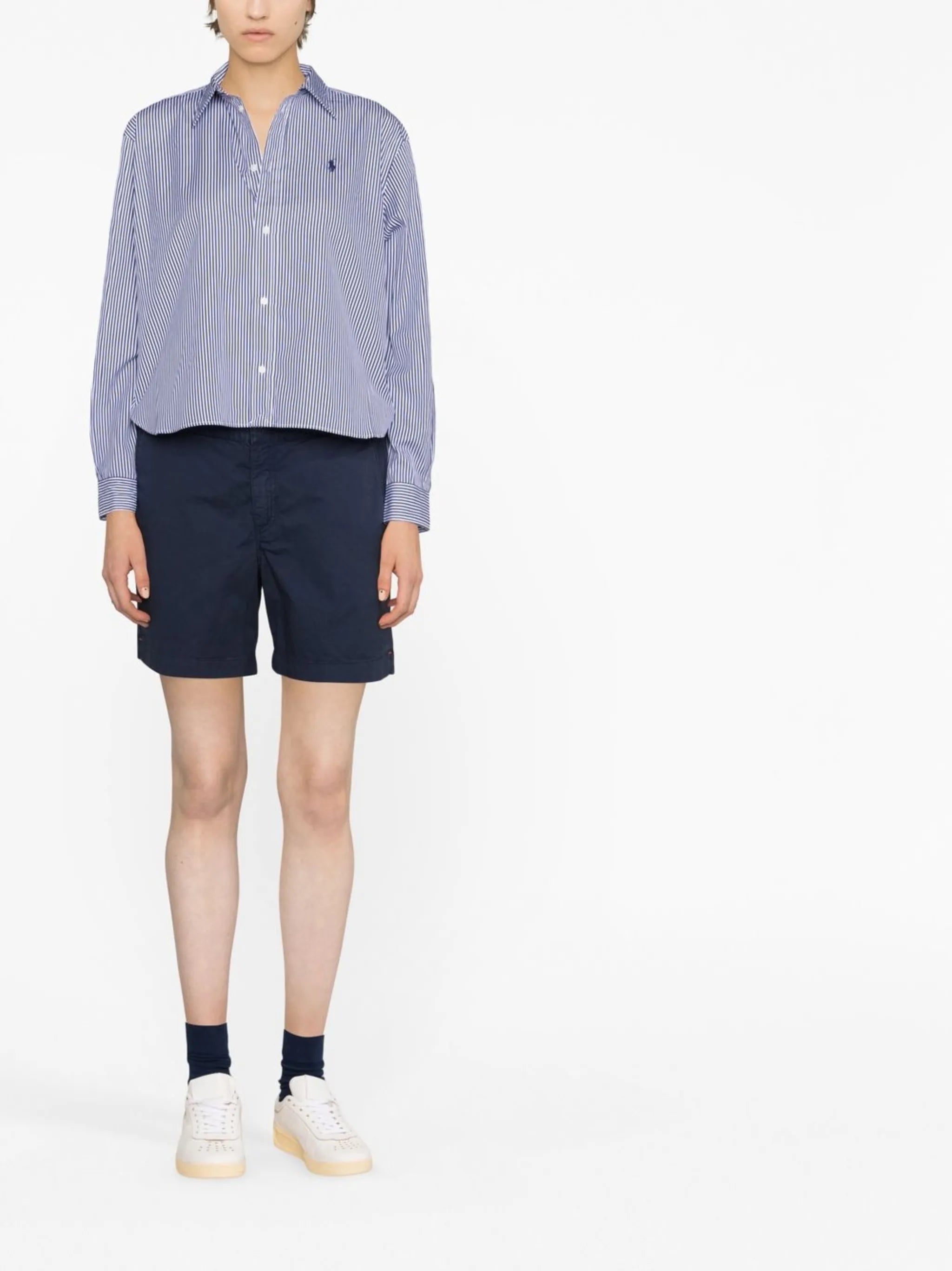 striped cotton button-up shirt
