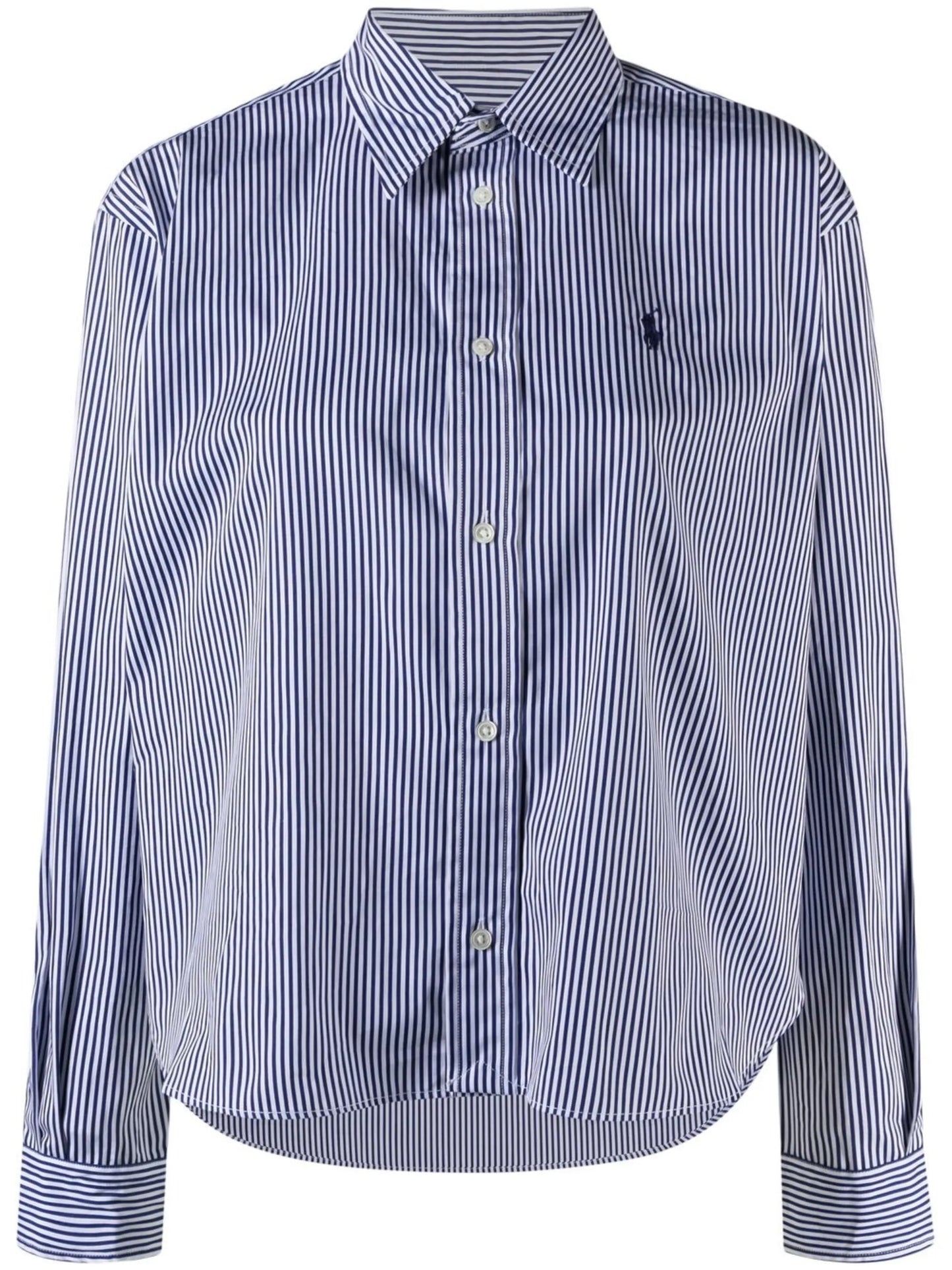 striped cotton button-up shirt