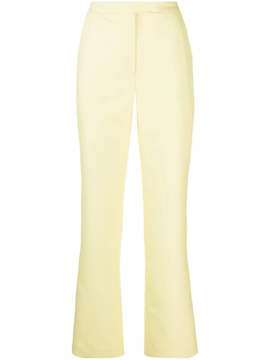 high-waisted wool pants