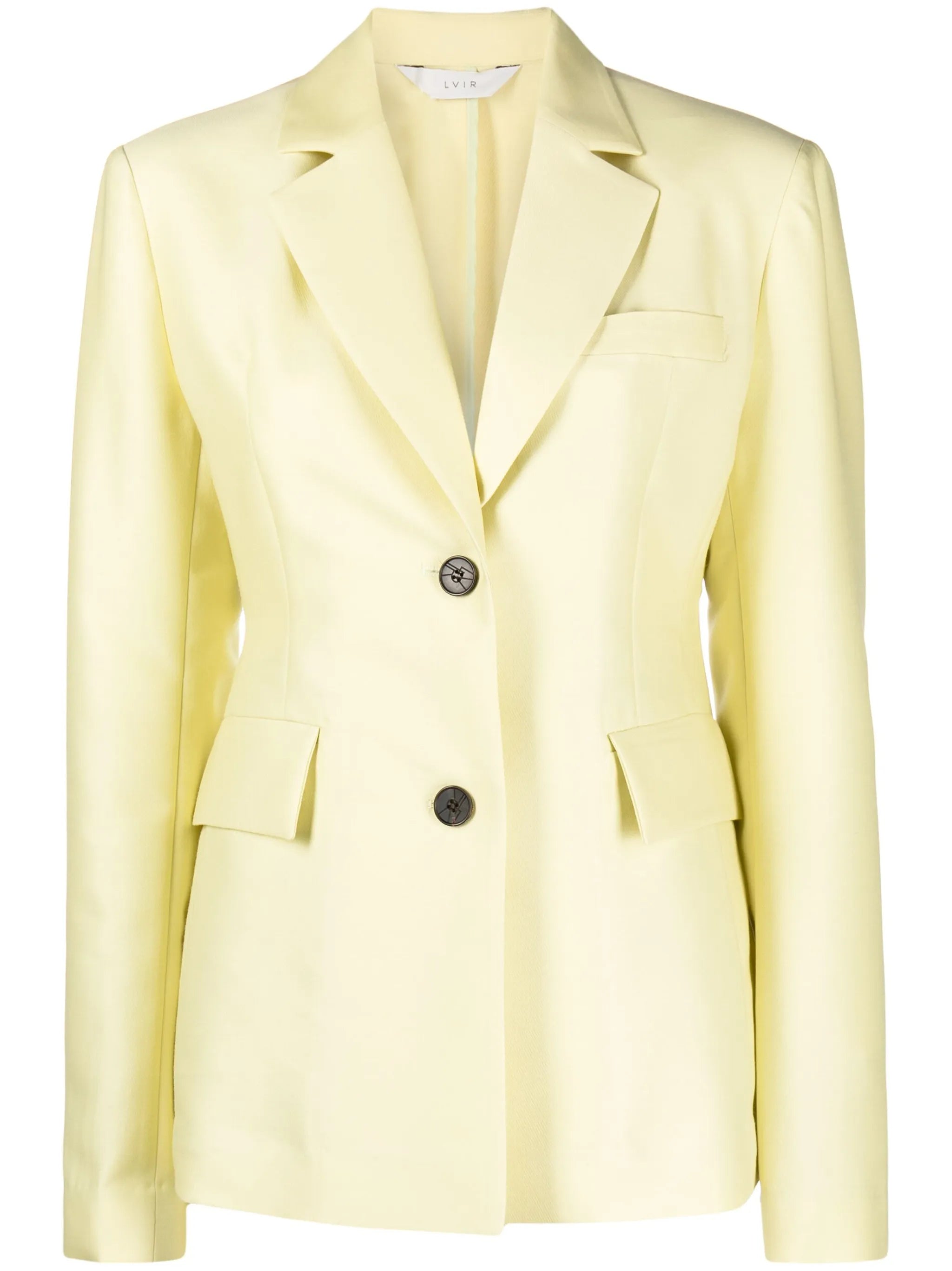 rear-slit wool-silk blazer