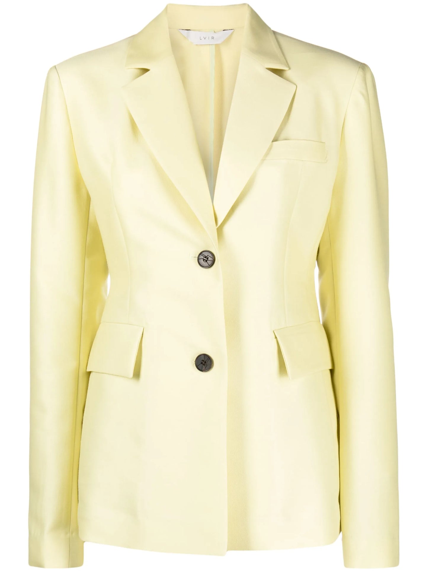 rear-slit wool-silk blazer