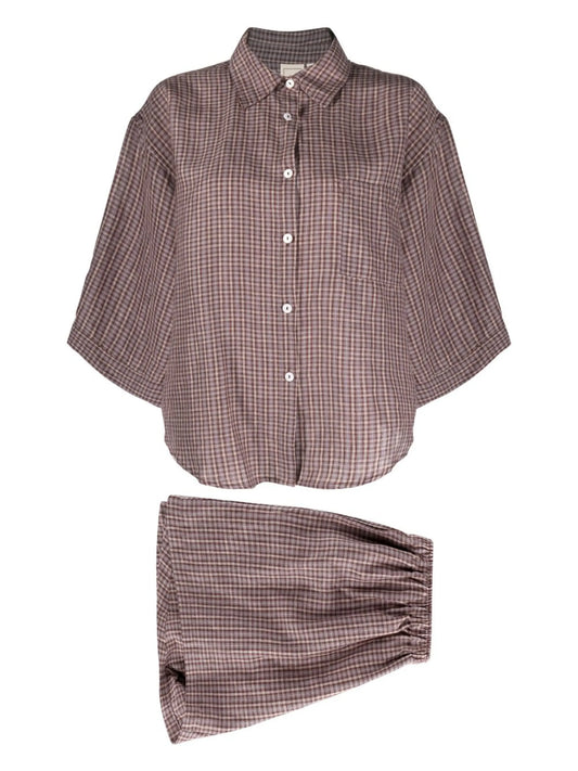 check-pattern pyjama set