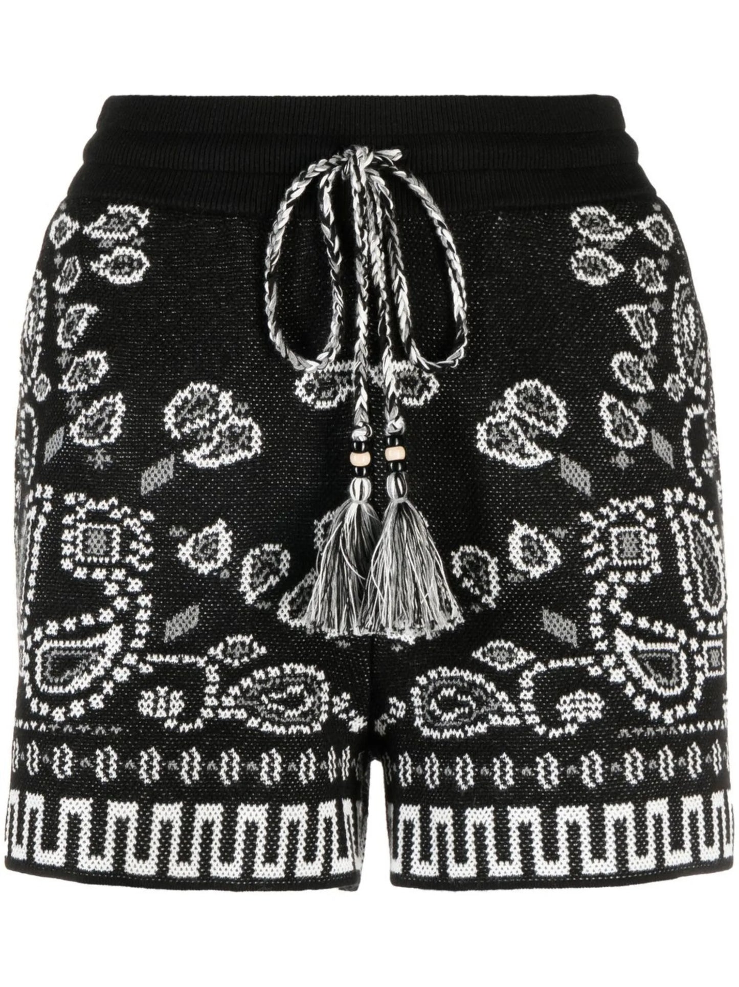 paisley knit shorts