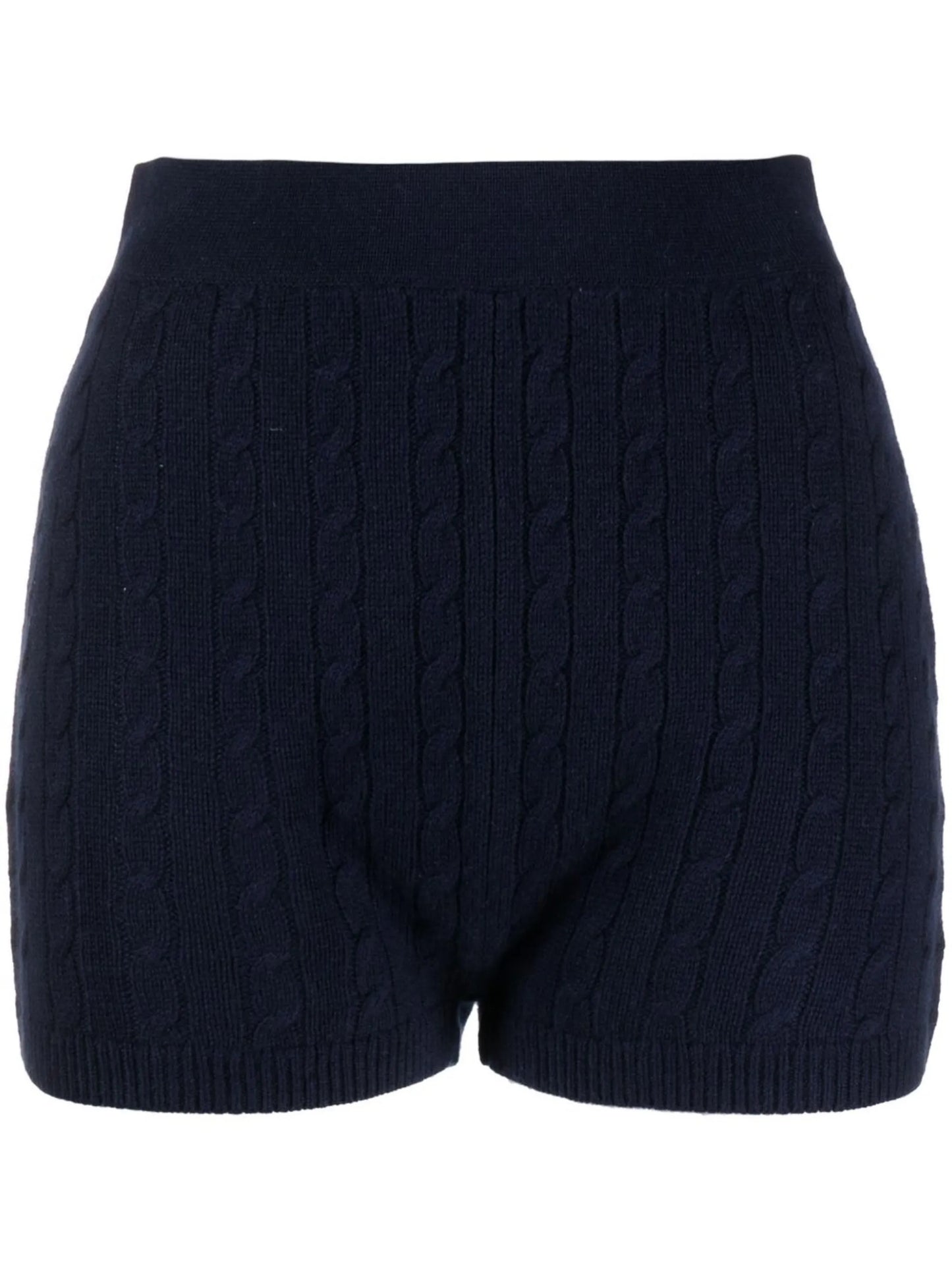 elasticated knitted shorts