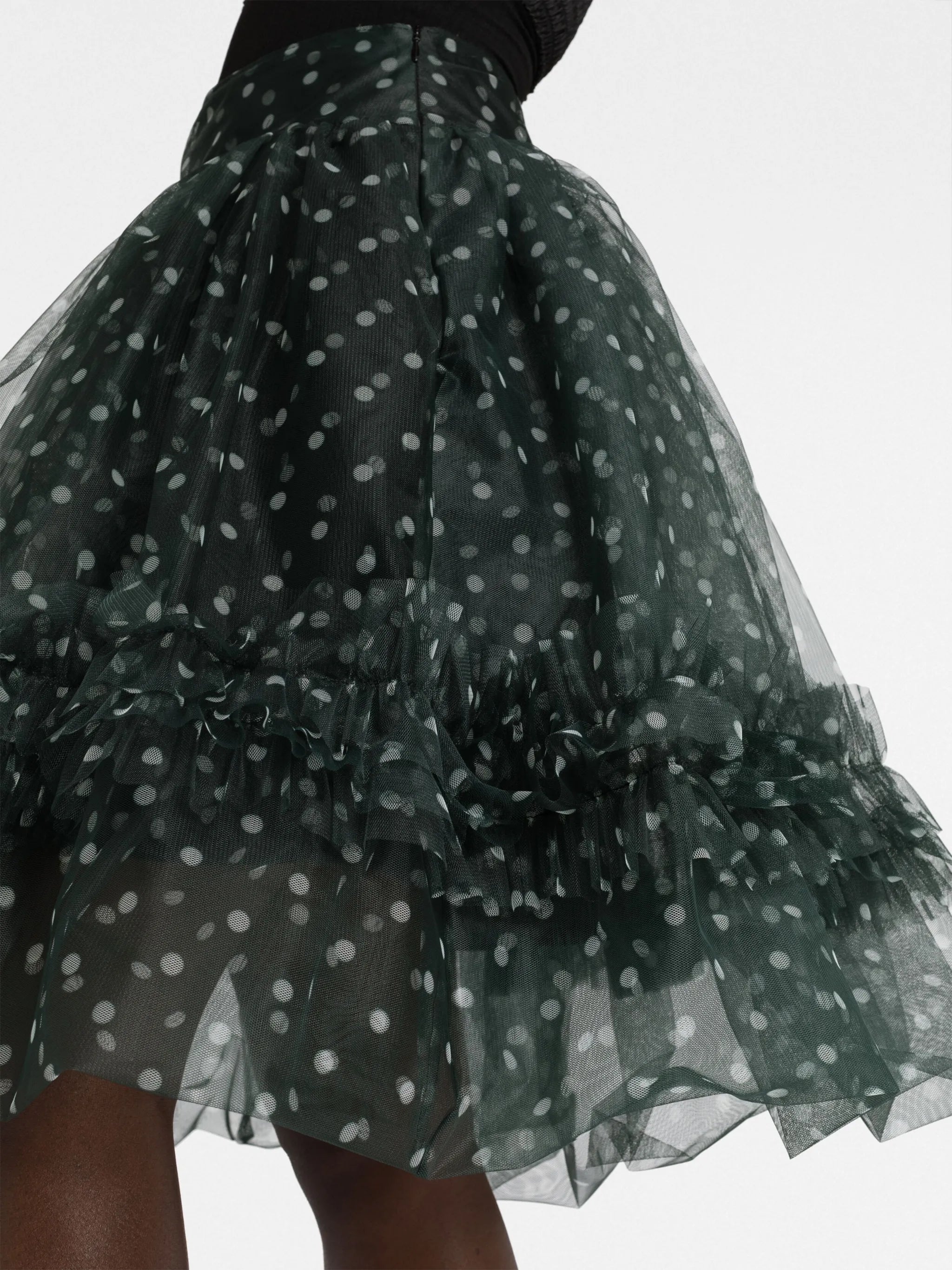 Bonnie polka dot tulle midi skirt