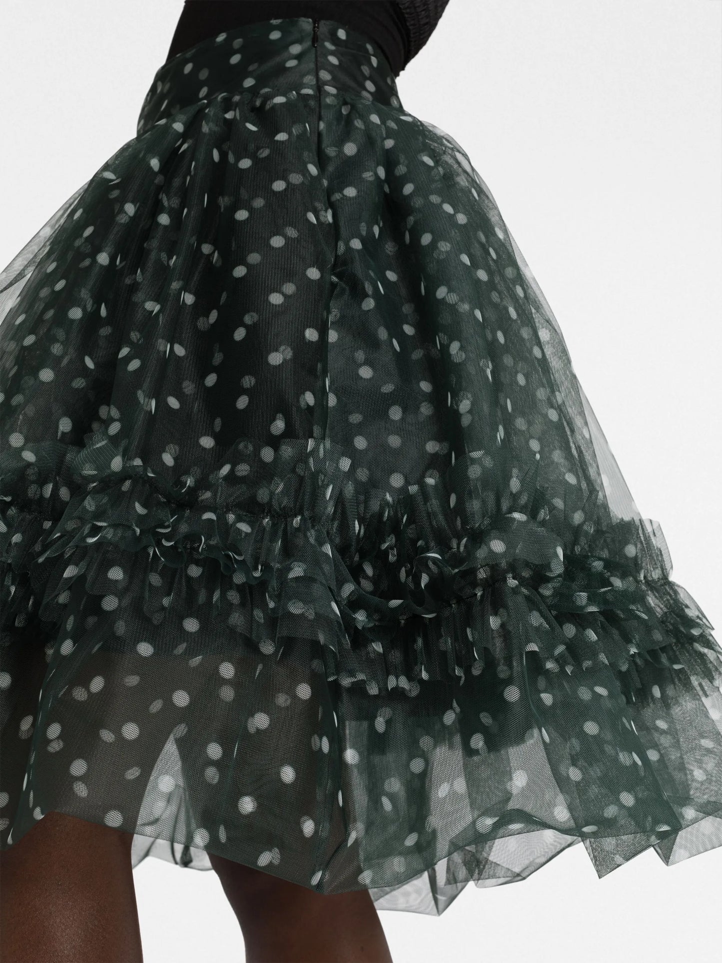 Bonnie polka dot tulle midi skirt