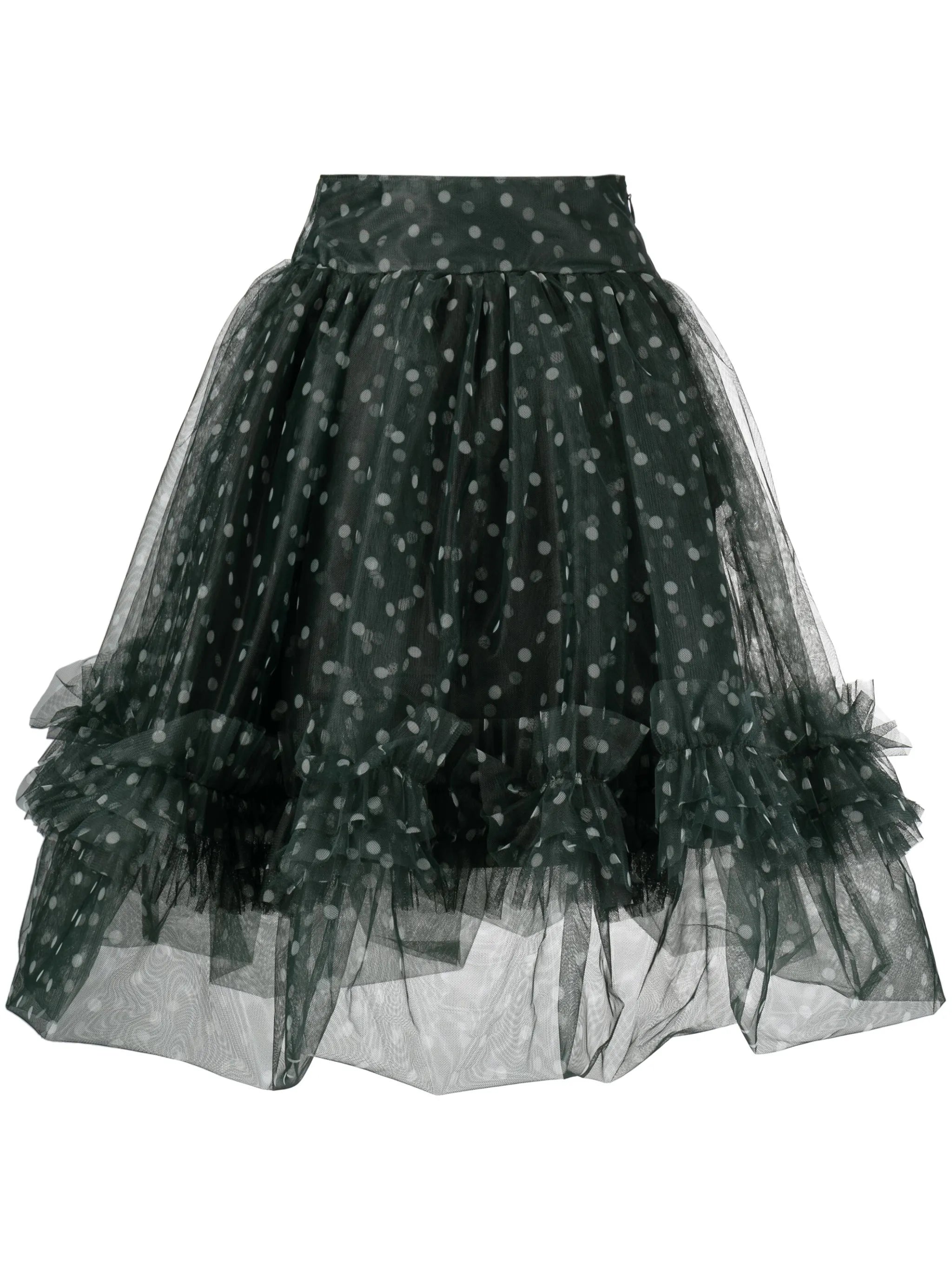 Bonnie polka dot tulle midi skirt