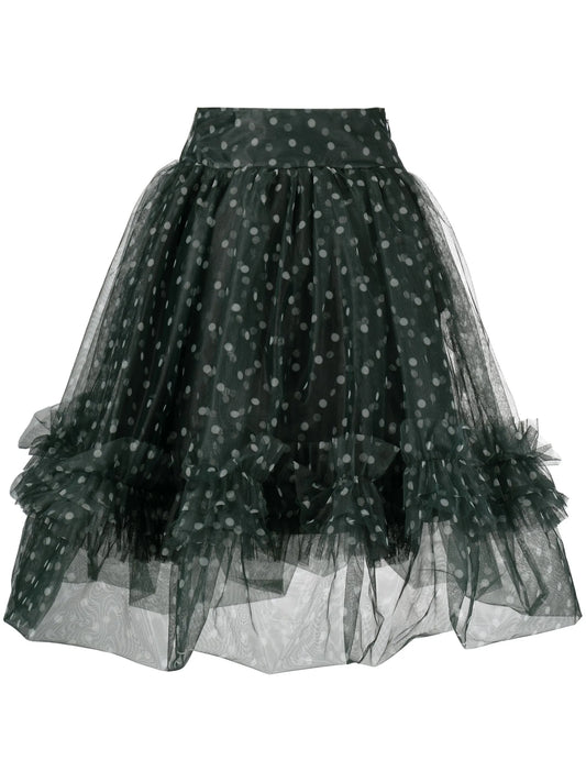 Bonnie polka dot tulle midi skirt