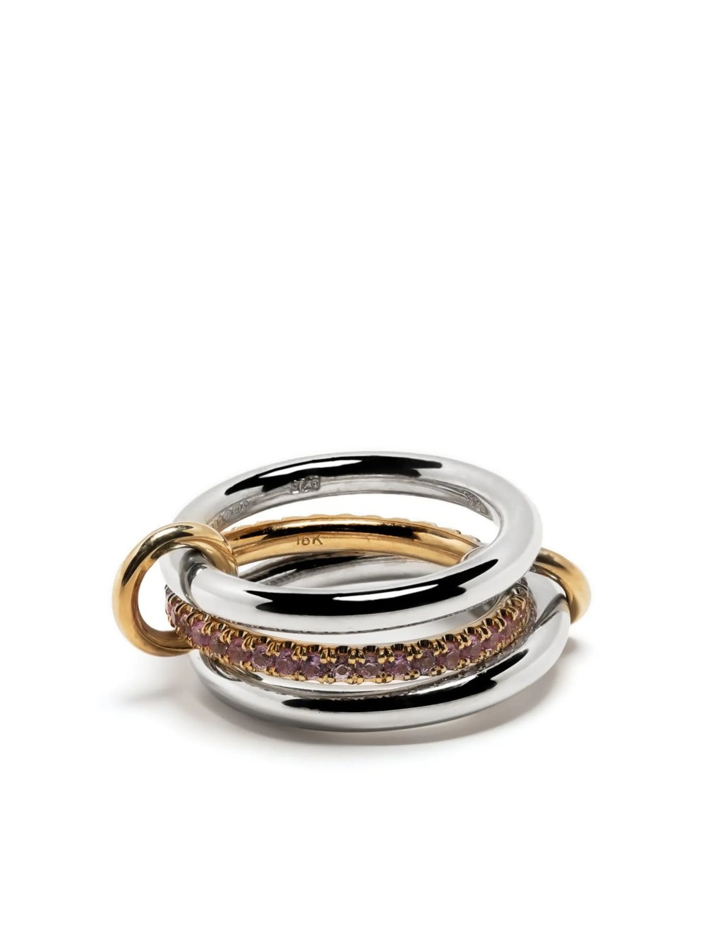 18kt yellow gold Libra Petite stack ring