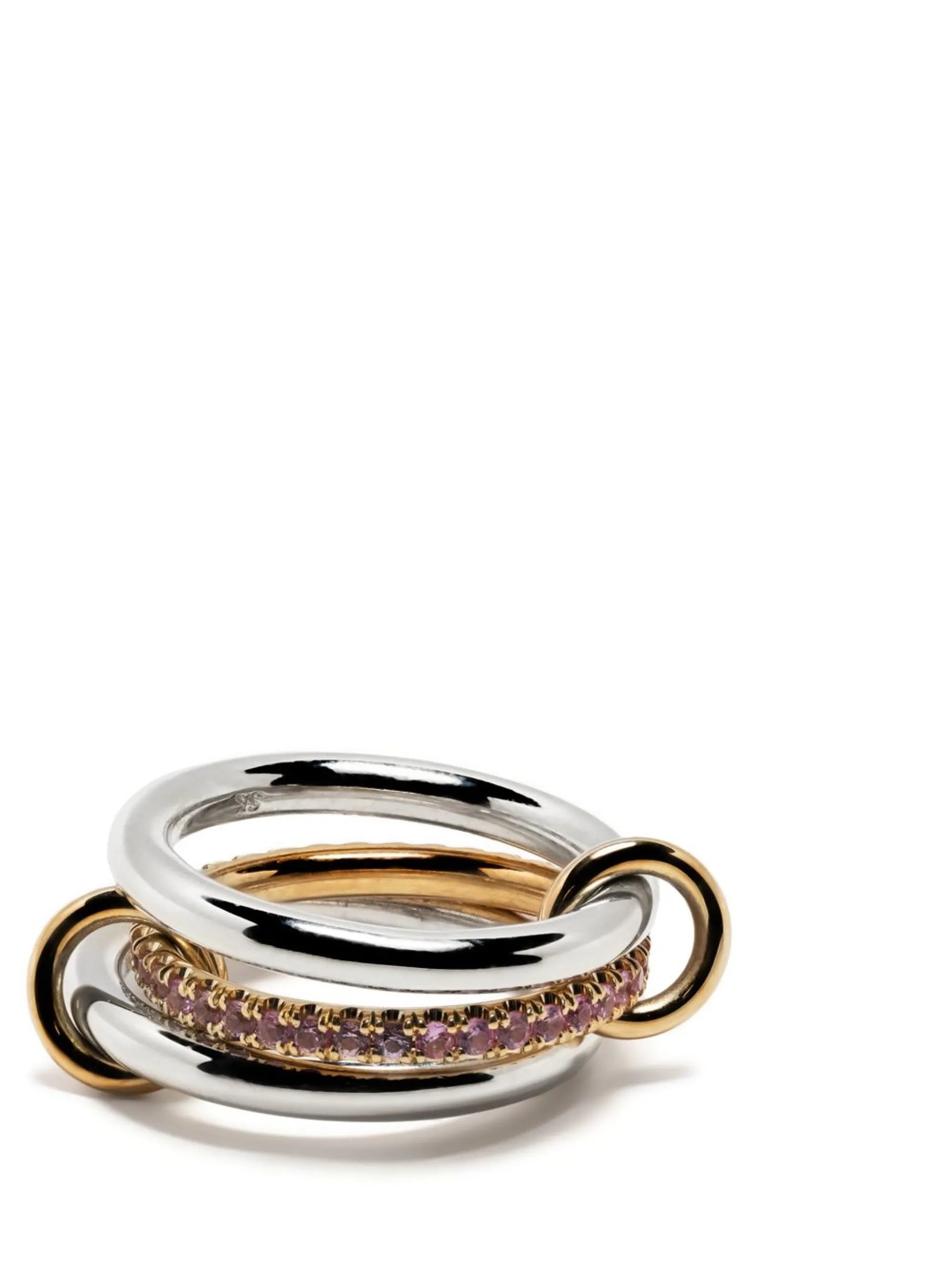 18kt yellow gold Libra Petite stack ring