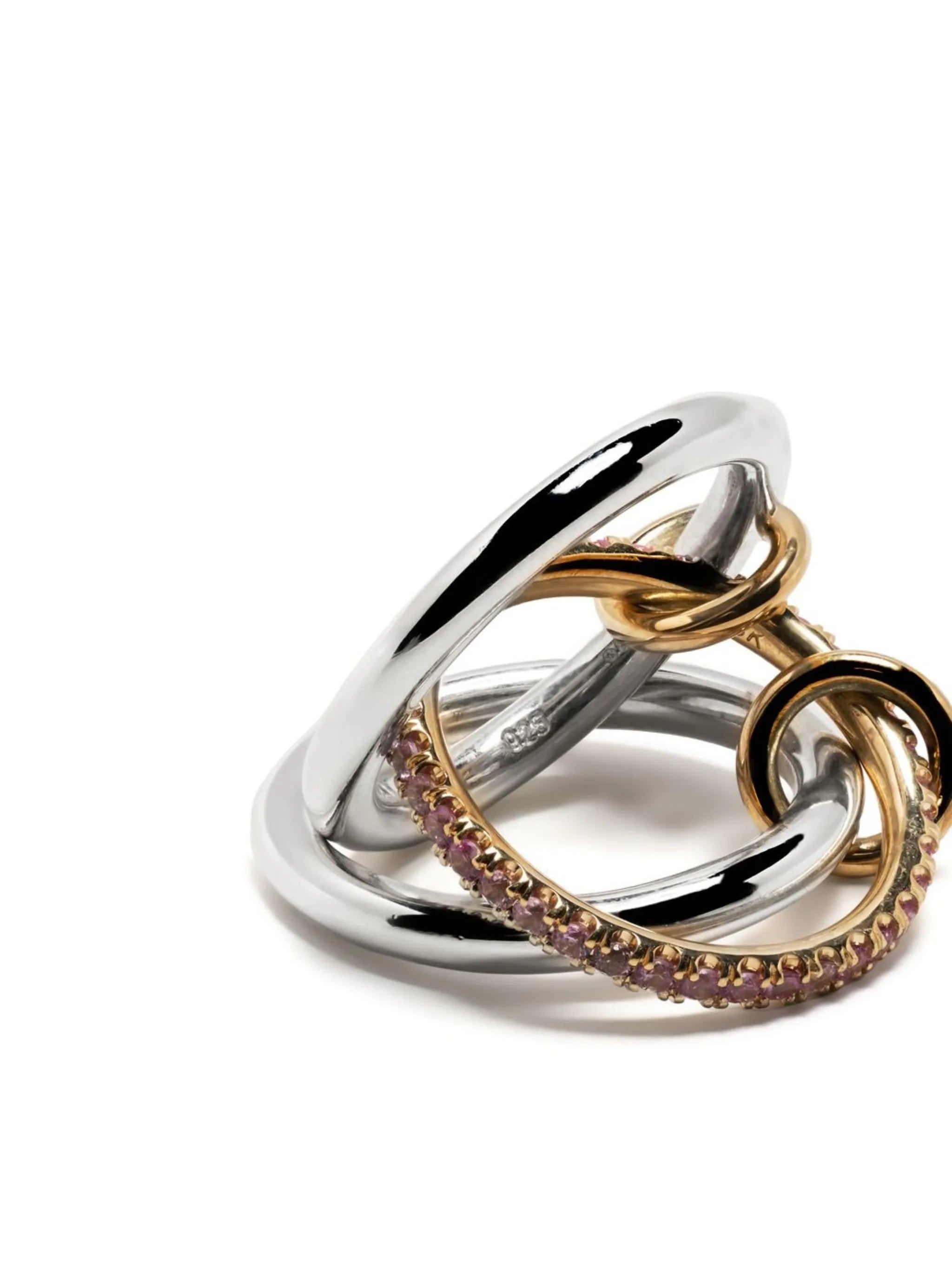 18kt yellow gold Libra Petite stack ring