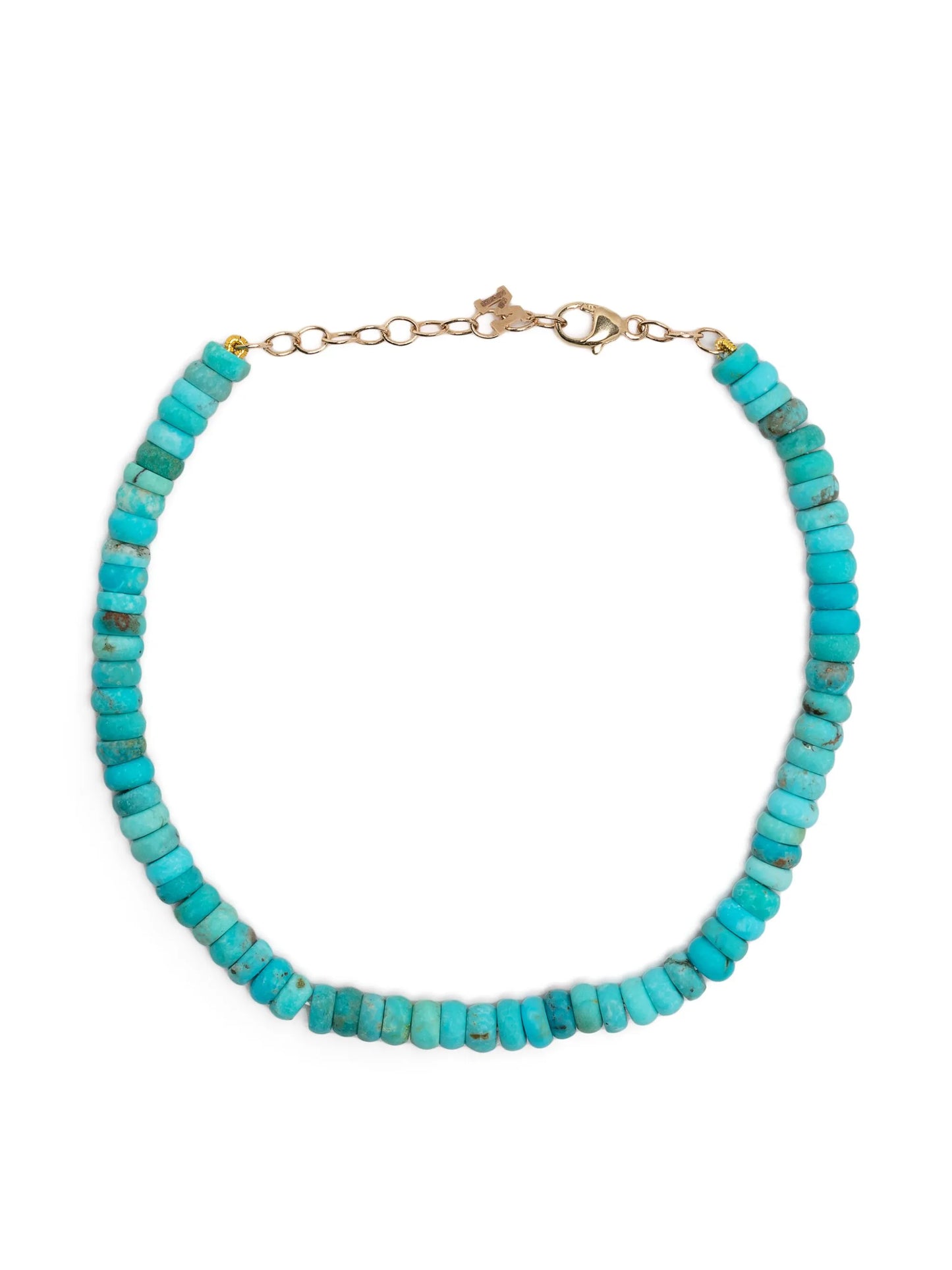 14kt yellow gold turquoise bead bracelet