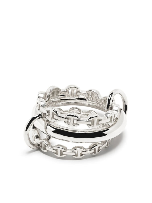 x Hoorsenbuhs Microdame sterling silver stack ring