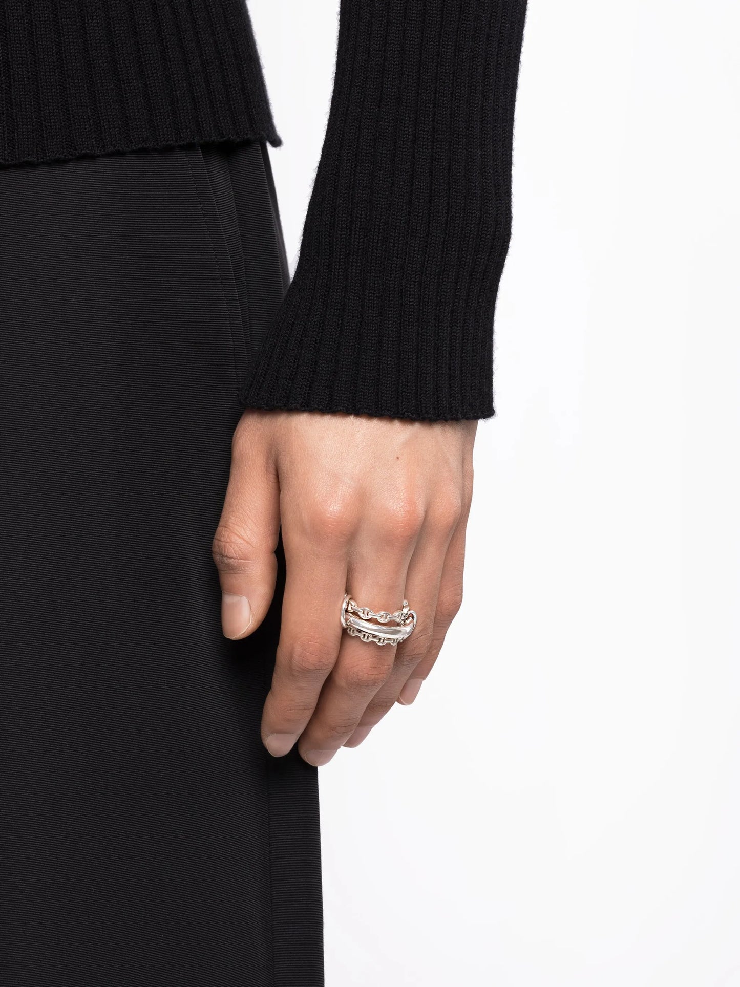 x Hoorsenbuhs Microdame sterling silver stack ring