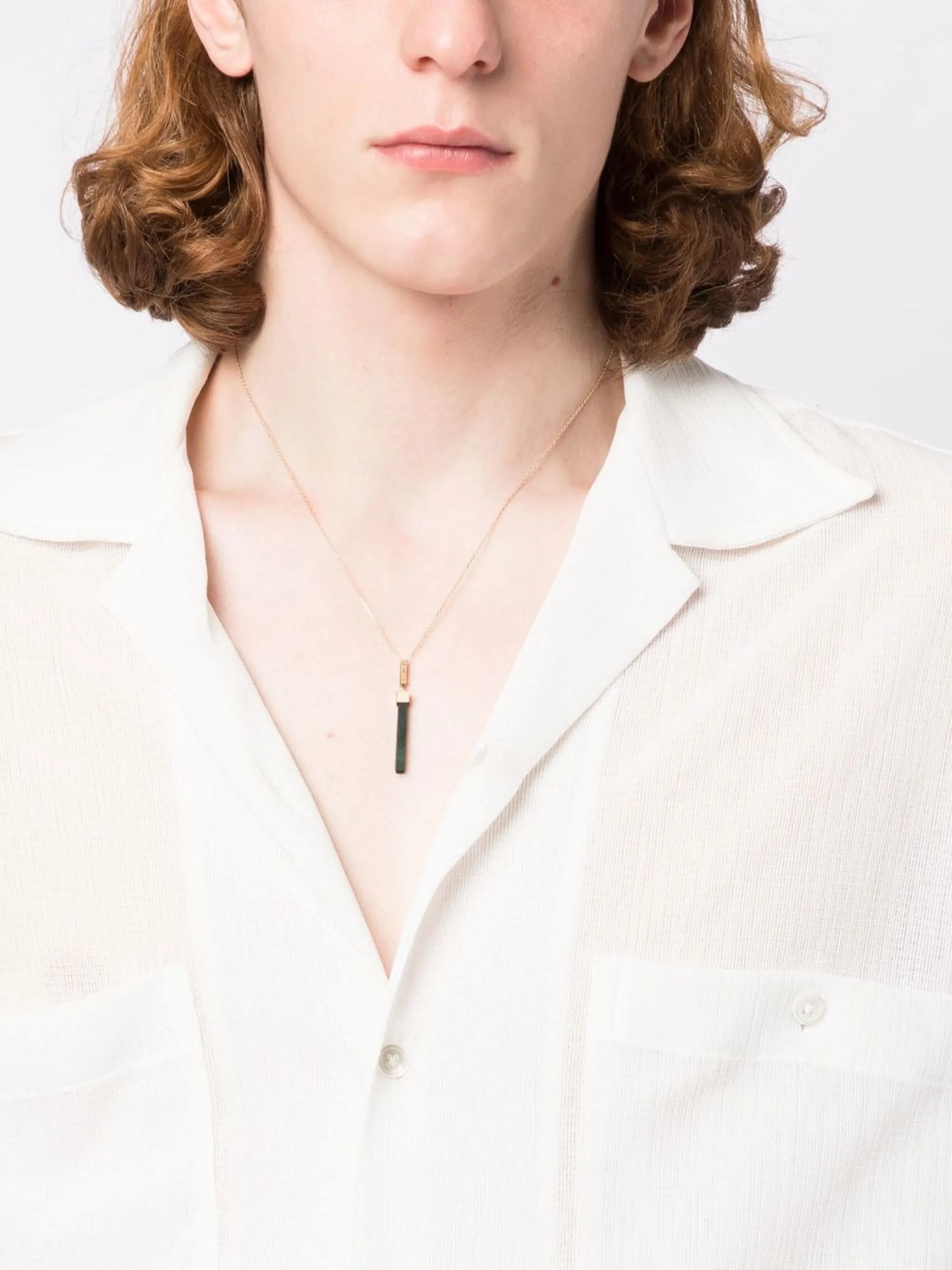 Onyx Bar pendant necklace