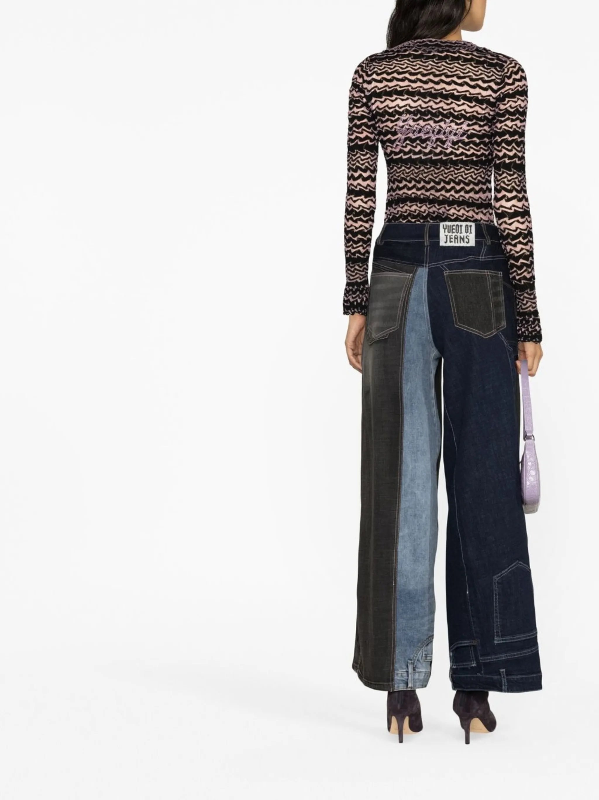 upcycled wide jeans