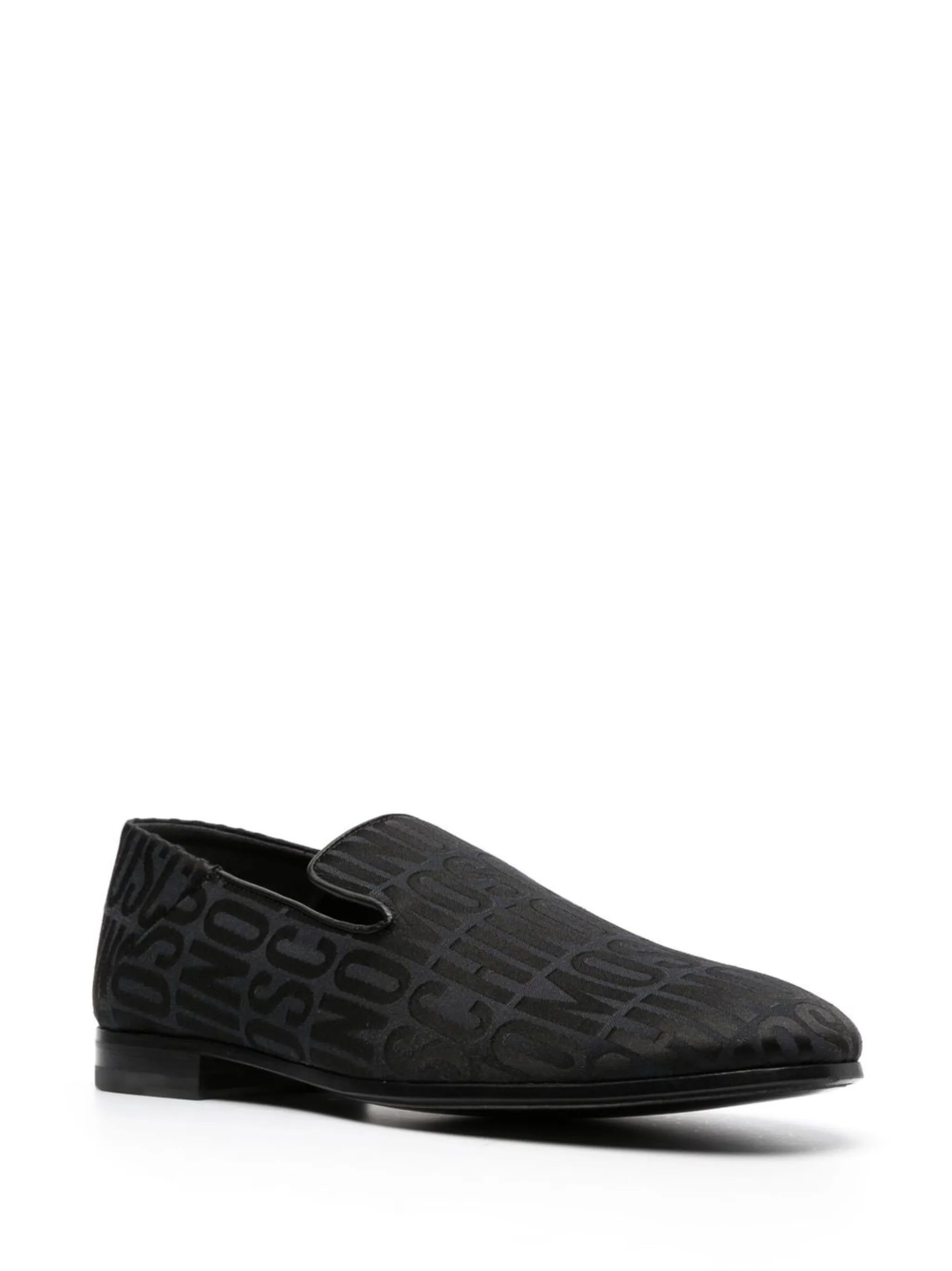 all-over logo-print loafers