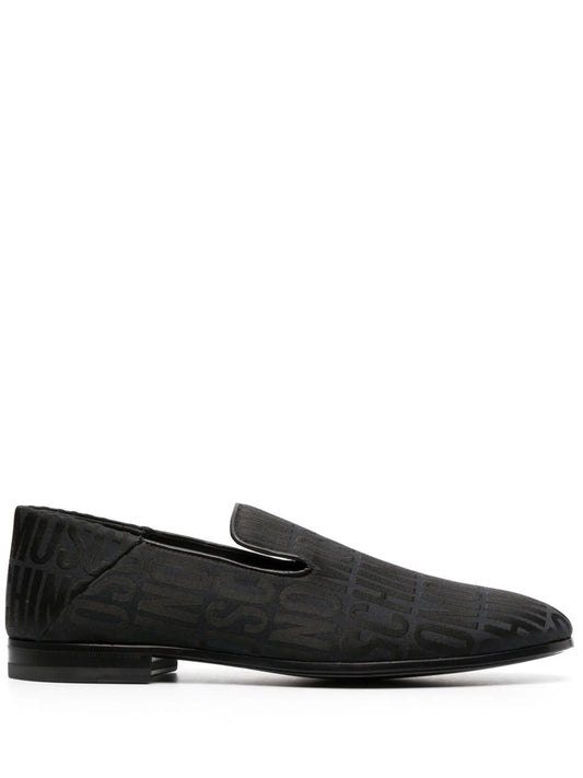 all-over logo-print loafers