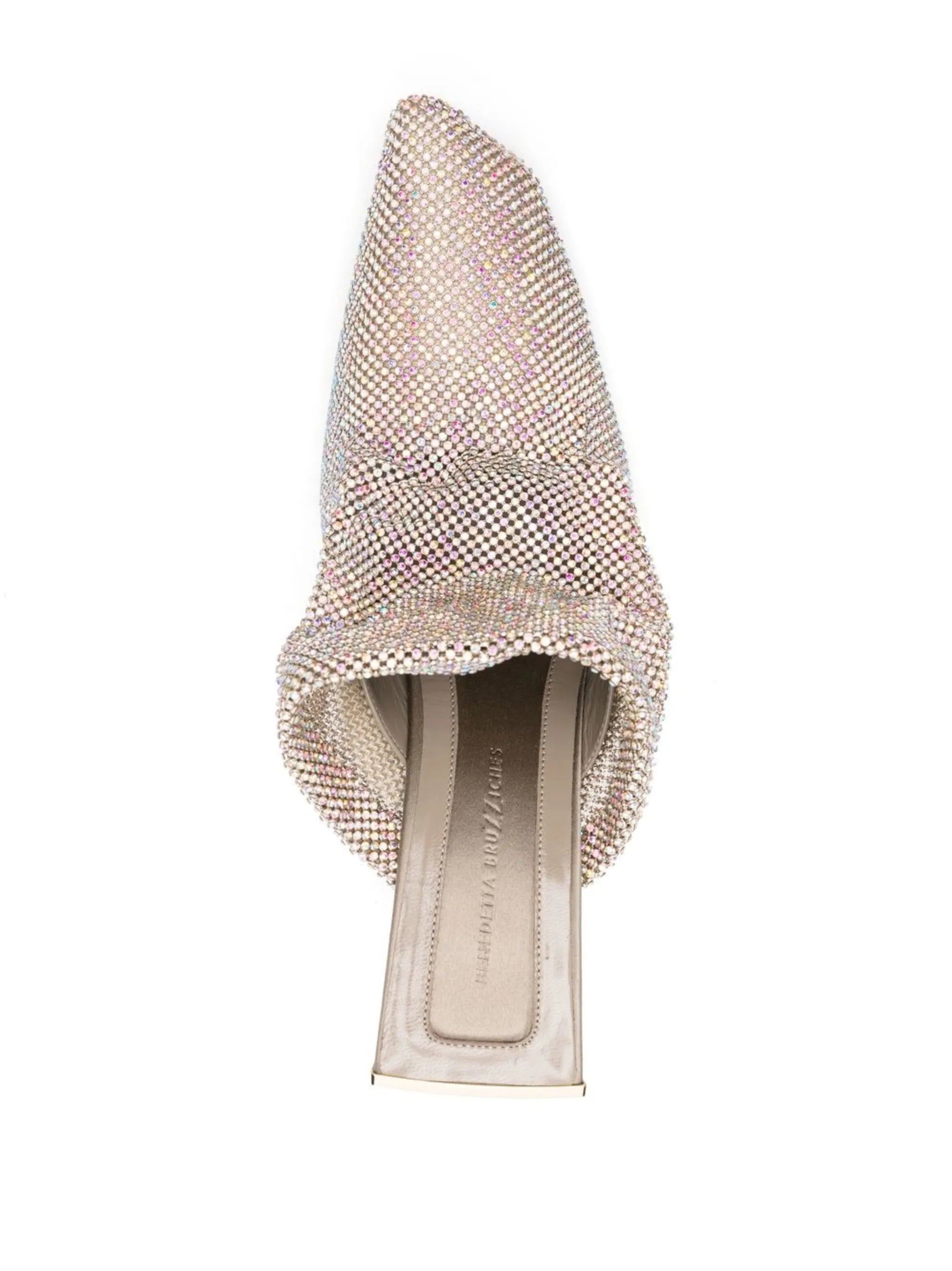 Goliarda 95mm crystal mesh mules