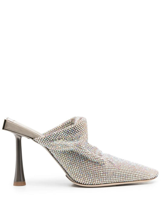 Goliarda 95mm crystal mesh mules