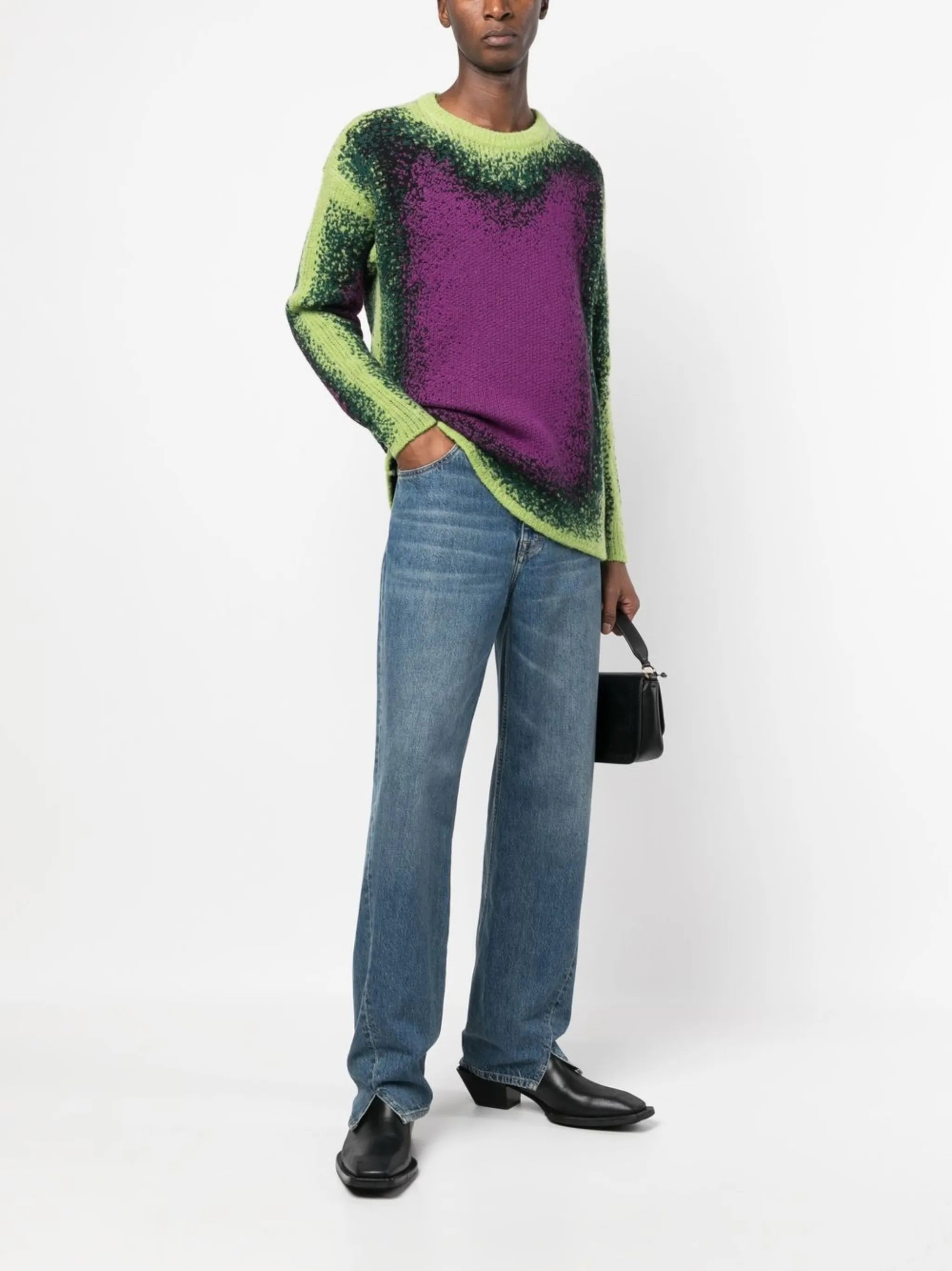 gradient-effect knit jumper