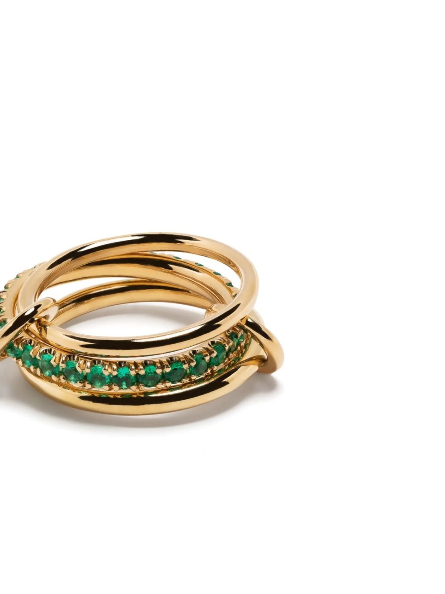18kt yellow gold Petunia emerald ring