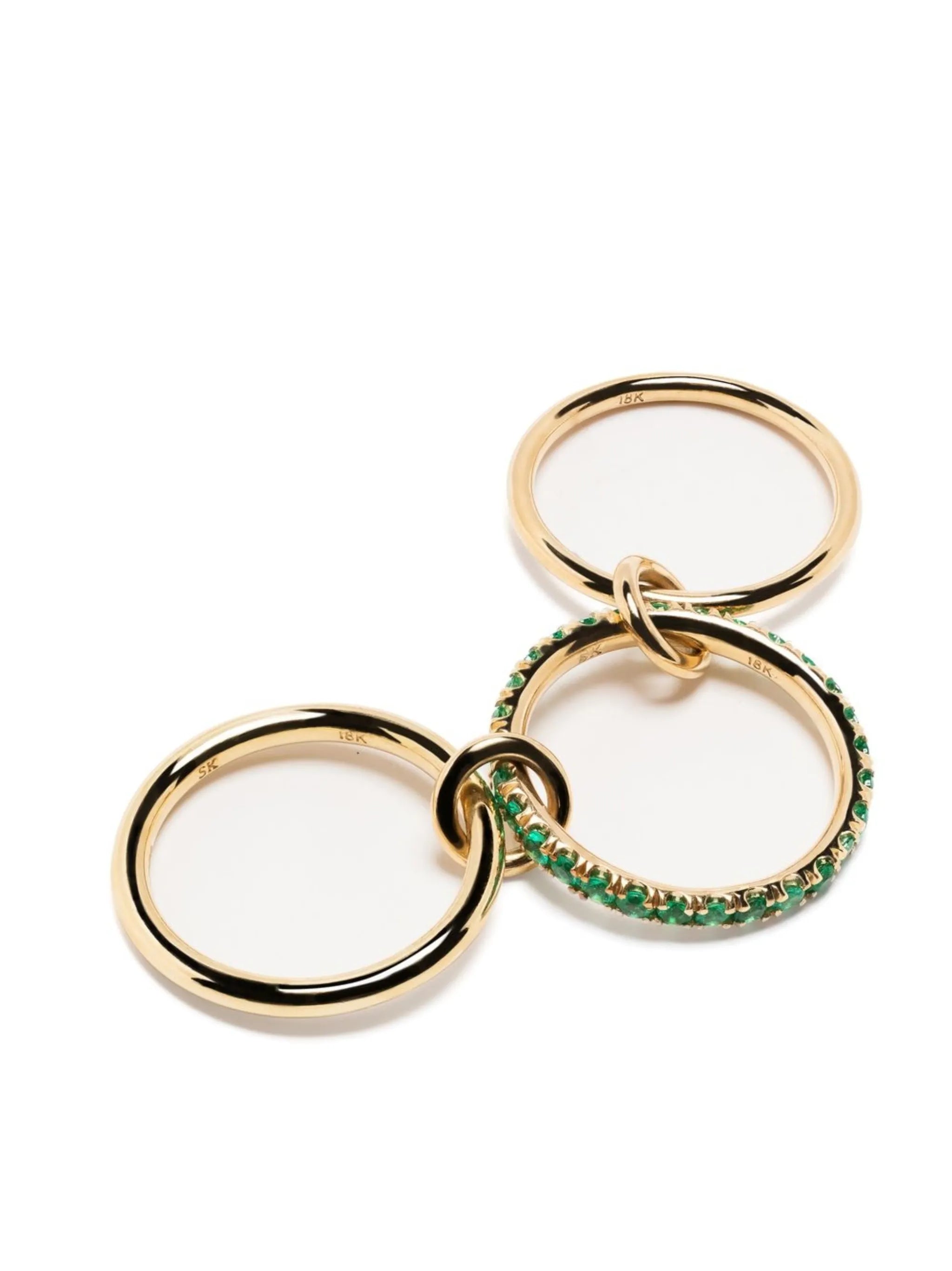 18kt yellow gold Petunia emerald ring