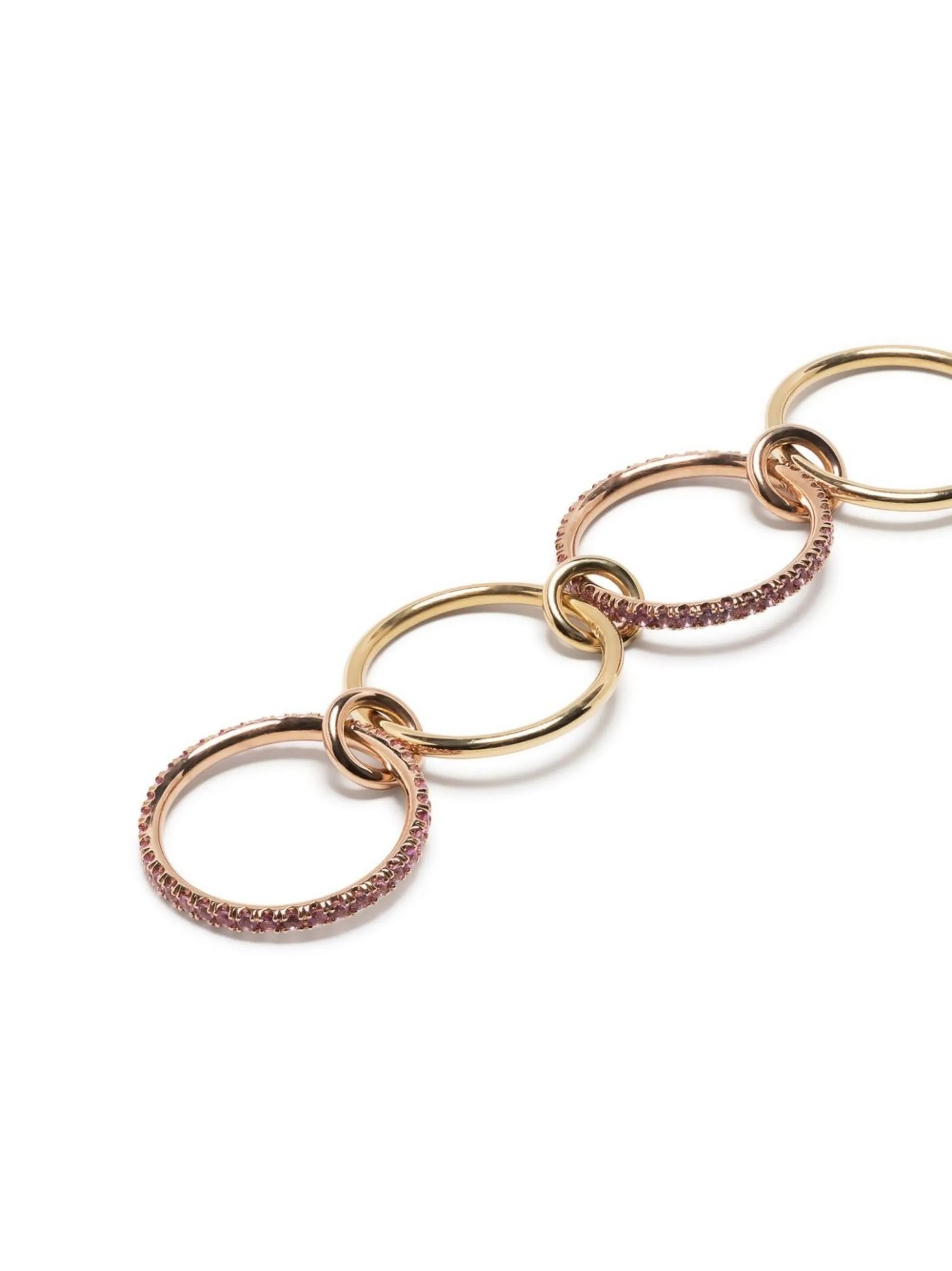 18kt yellow gold sapphire stack ring