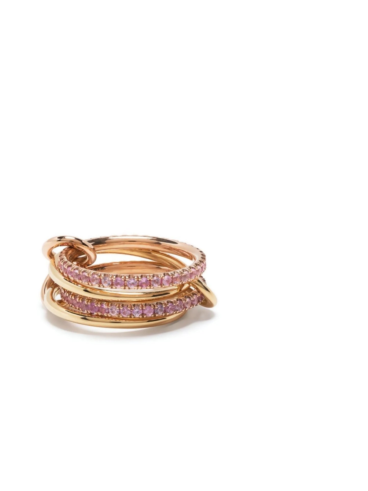 18kt yellow gold sapphire stack ring