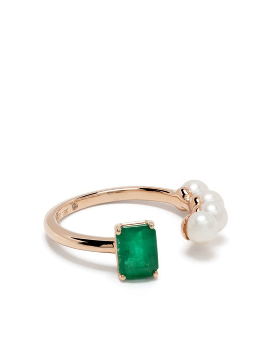 18kt rose gold multi-stone ring