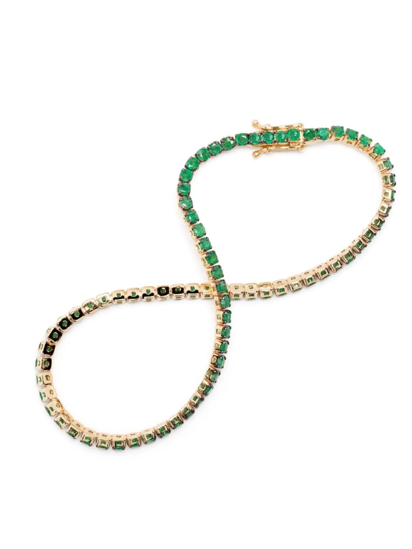 18kt yellow gold emerald bracelet