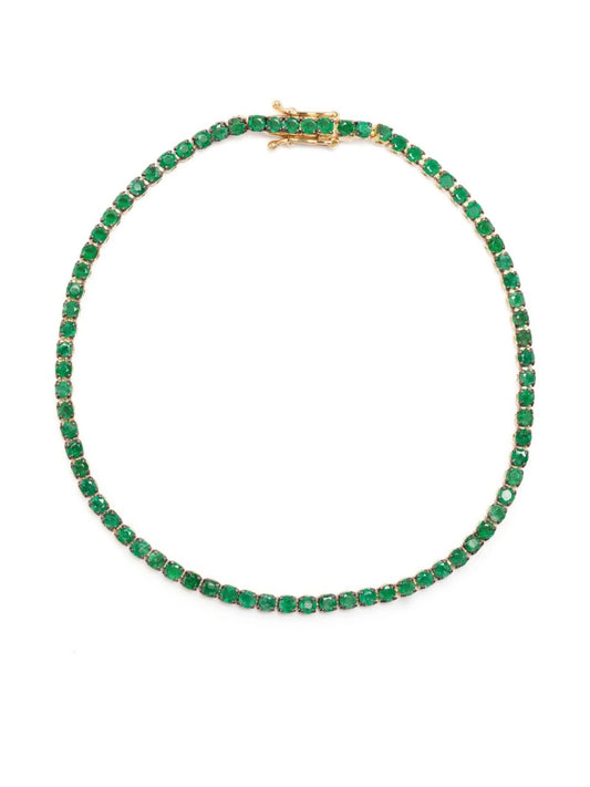18kt yellow gold emerald bracelet