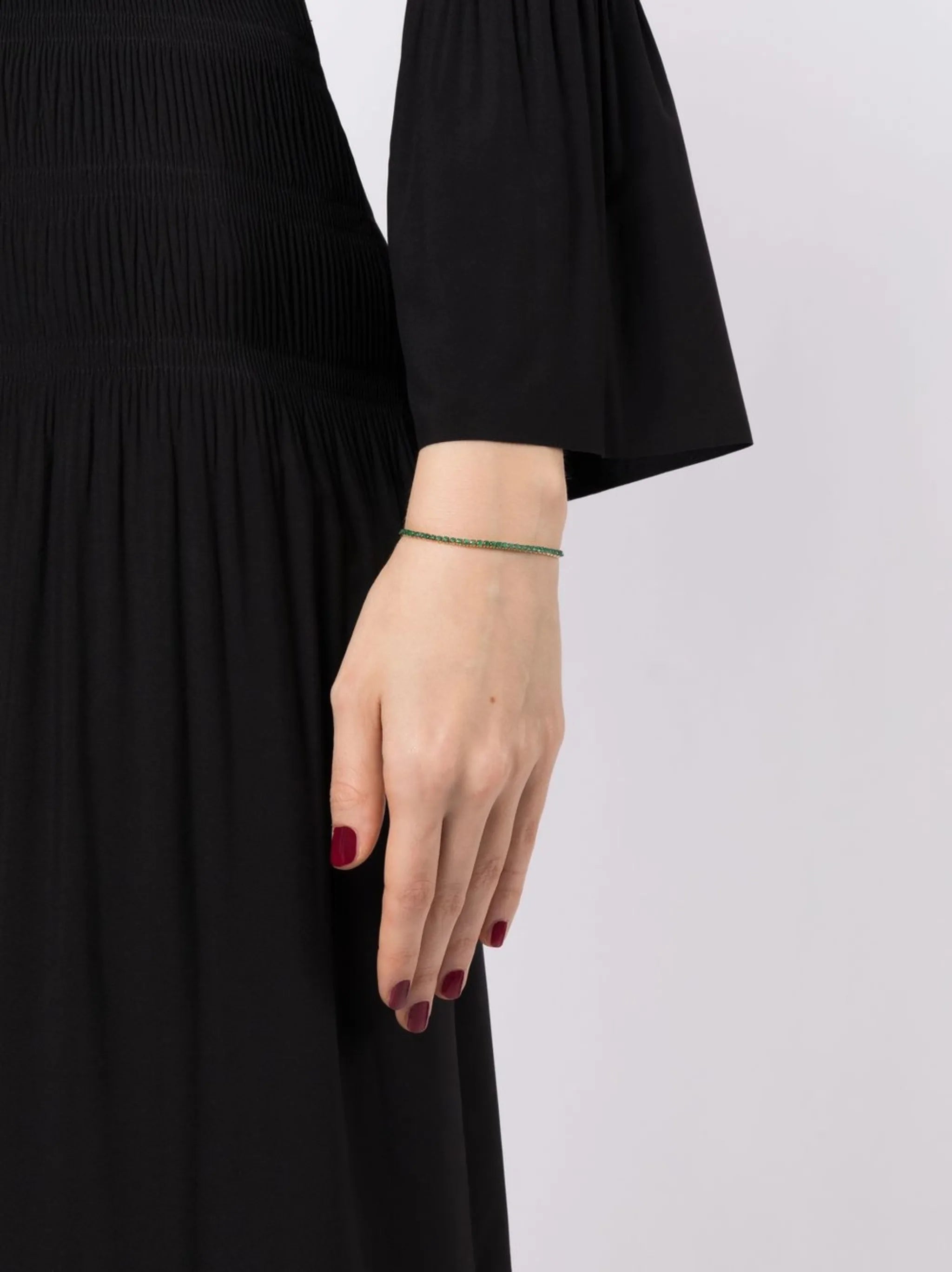 18kt yellow gold emerald bracelet