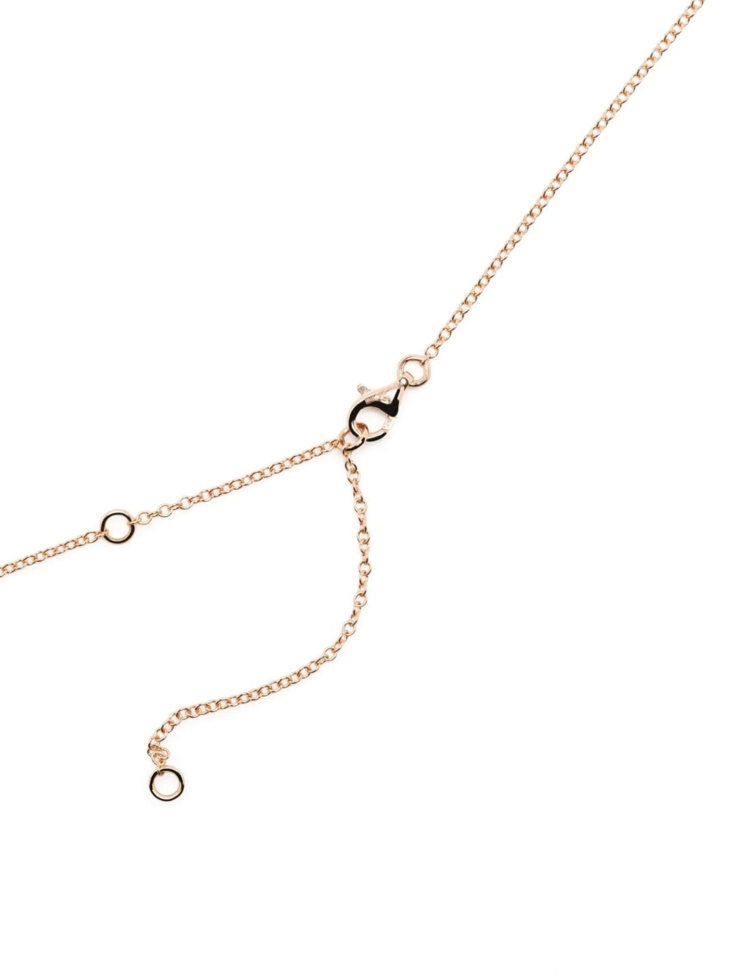 18kt rose gold multi-stone pendant necklace
