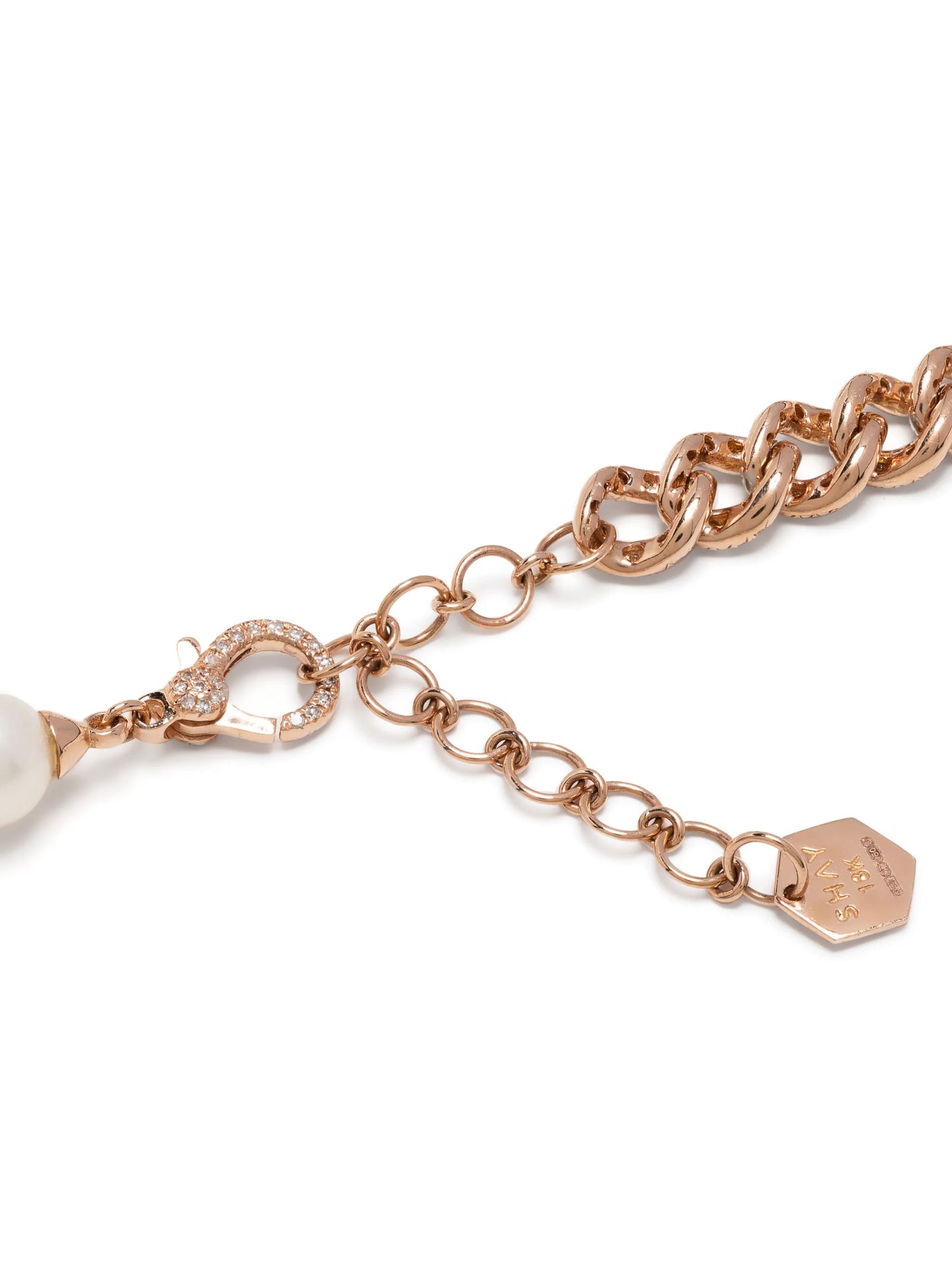 18kt yellow gold pearl and diamond lariat necklace