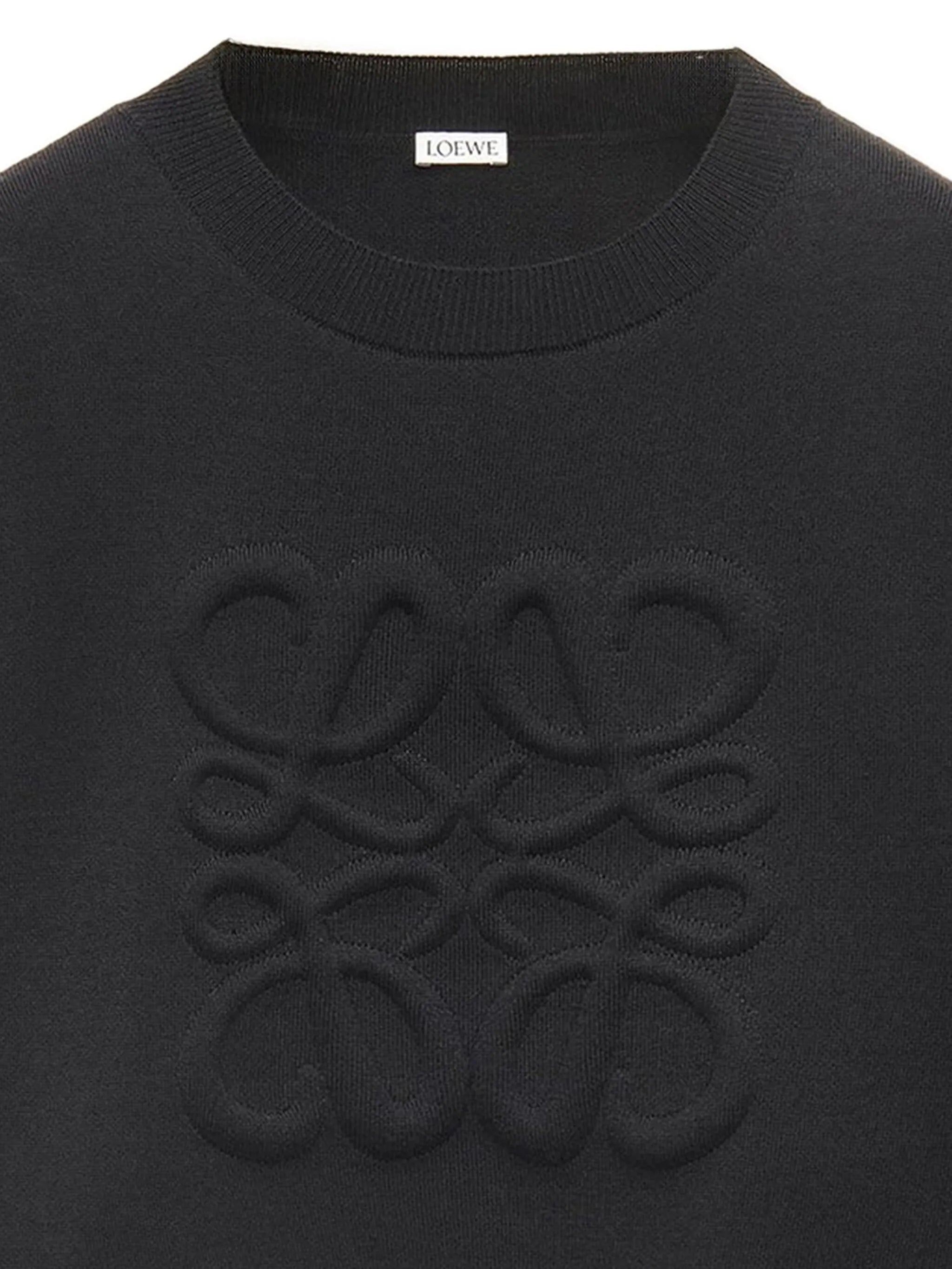 Anagram-motif cropped jumper